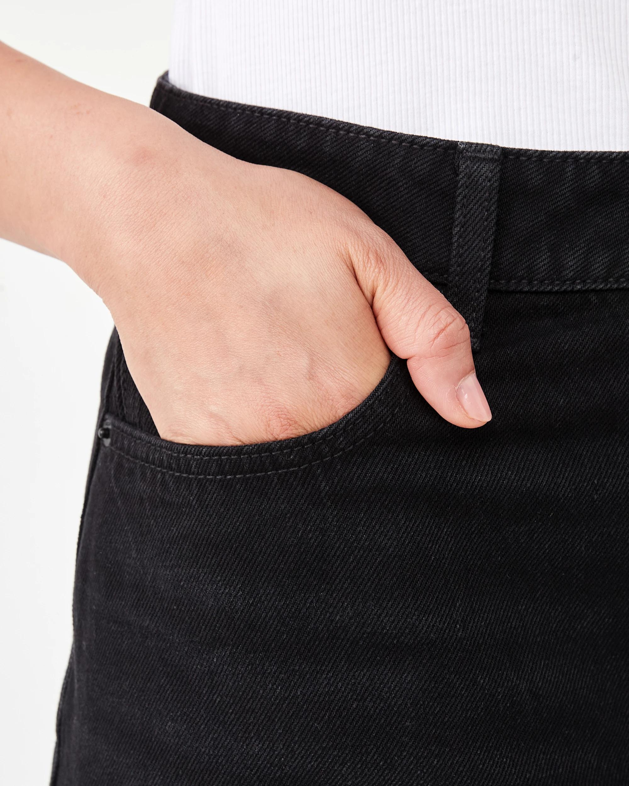 5 Denim A-Line Mini Skirt Black Wash, 5 of 7