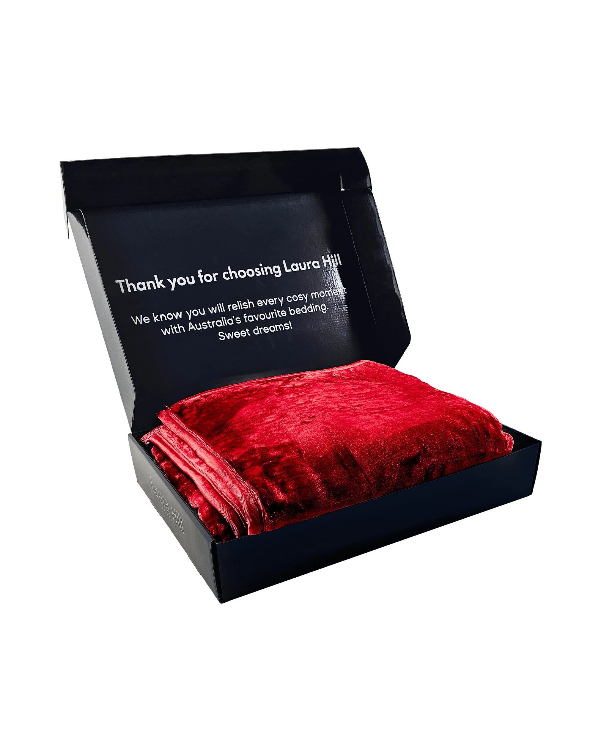 8 Laura Hill 600-gsm Mink Blanket Double-sided Soft Plush Bed Faux Throw Rug Wine Red
 - Queen Bed, 8 of 8