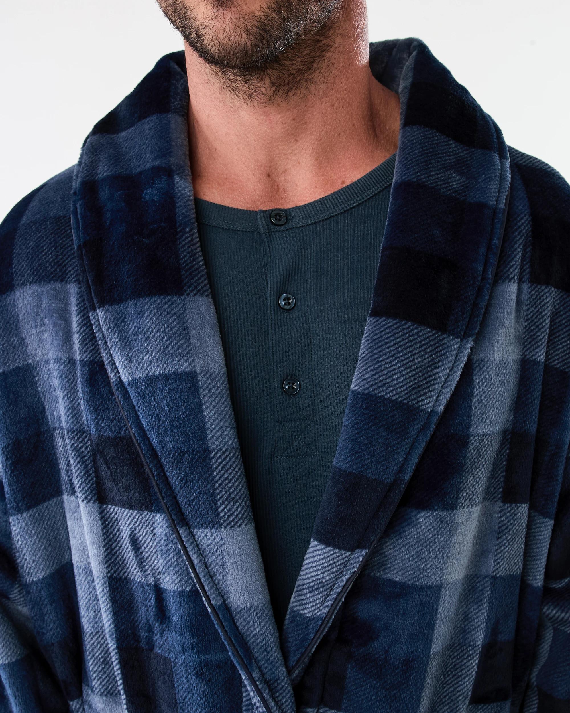 5 Check Coral Fleece Gown Arthurchek, 5 of 8