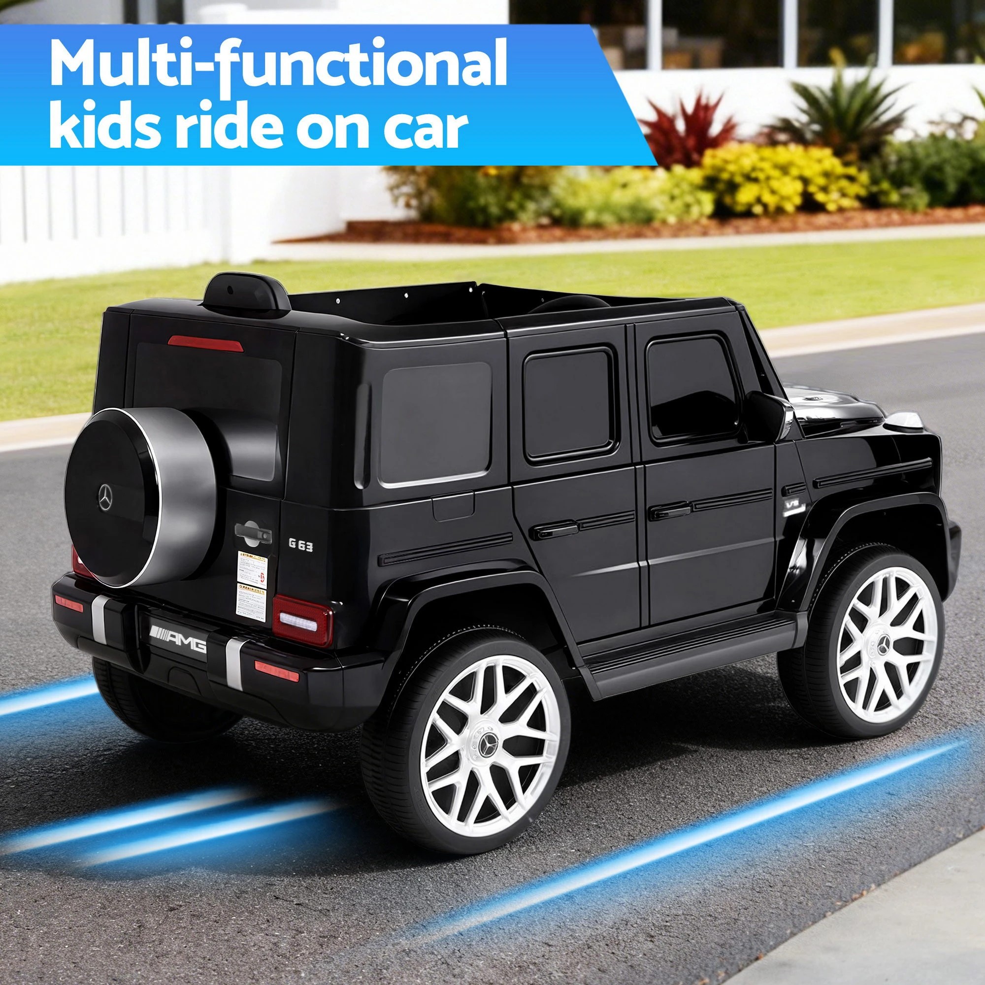 3 Kids Electric Ride On Car AMG G63 Toy Cars 12V - Black, 3 of 6