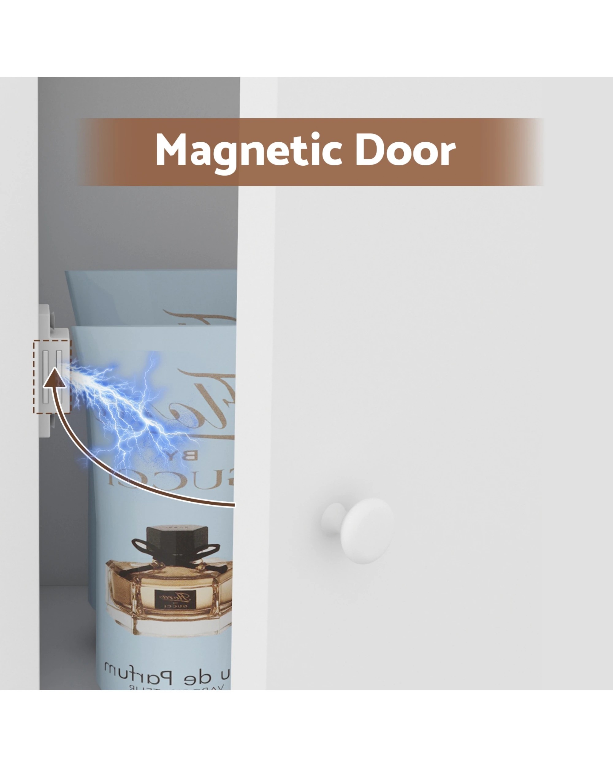 2 Advwin Over Toilet Storage Cabinet Bathroom Organizer Shelf, 2 of 10