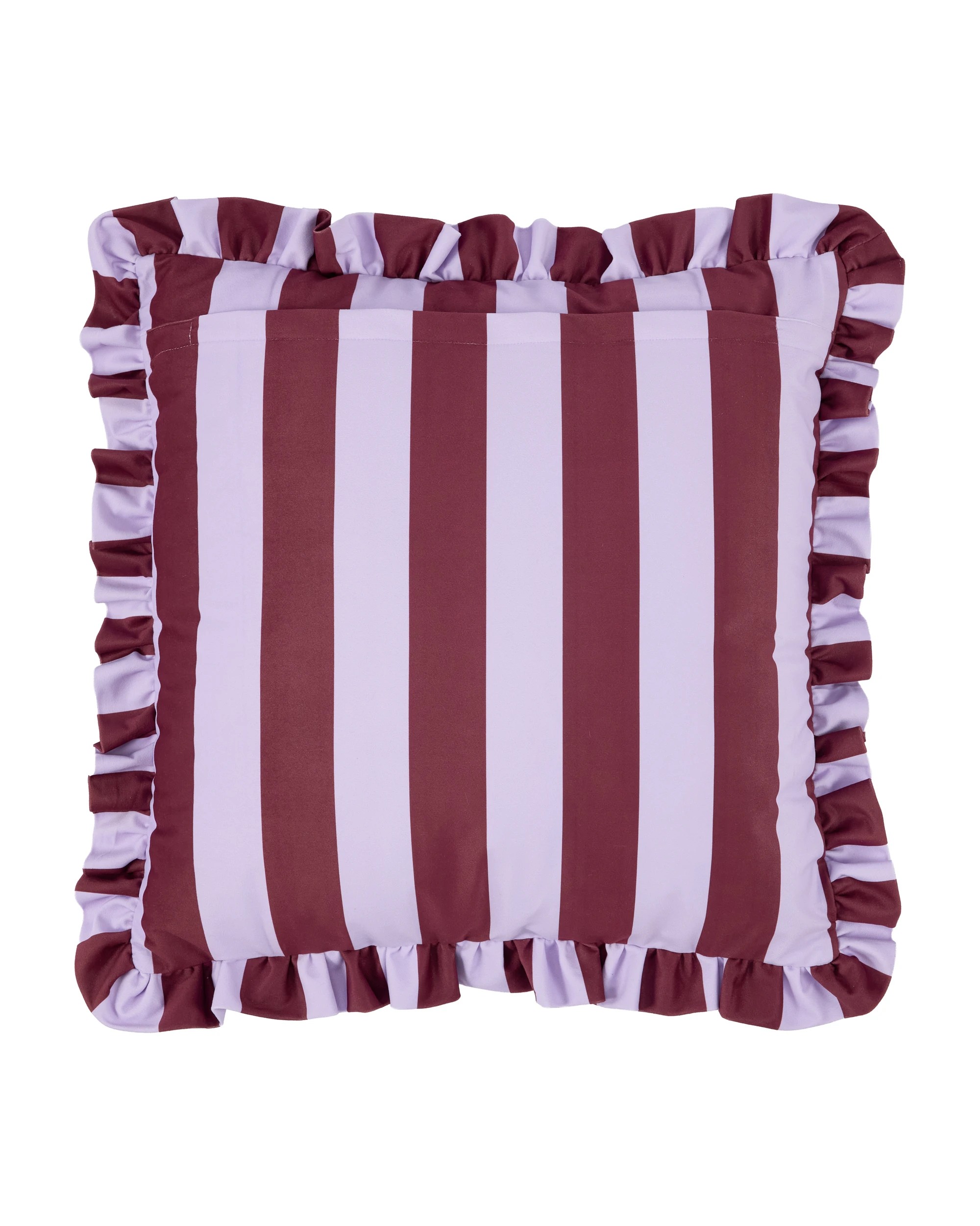 3 50cm Ruffle Cushion - Port/Lilac, 3 of 4