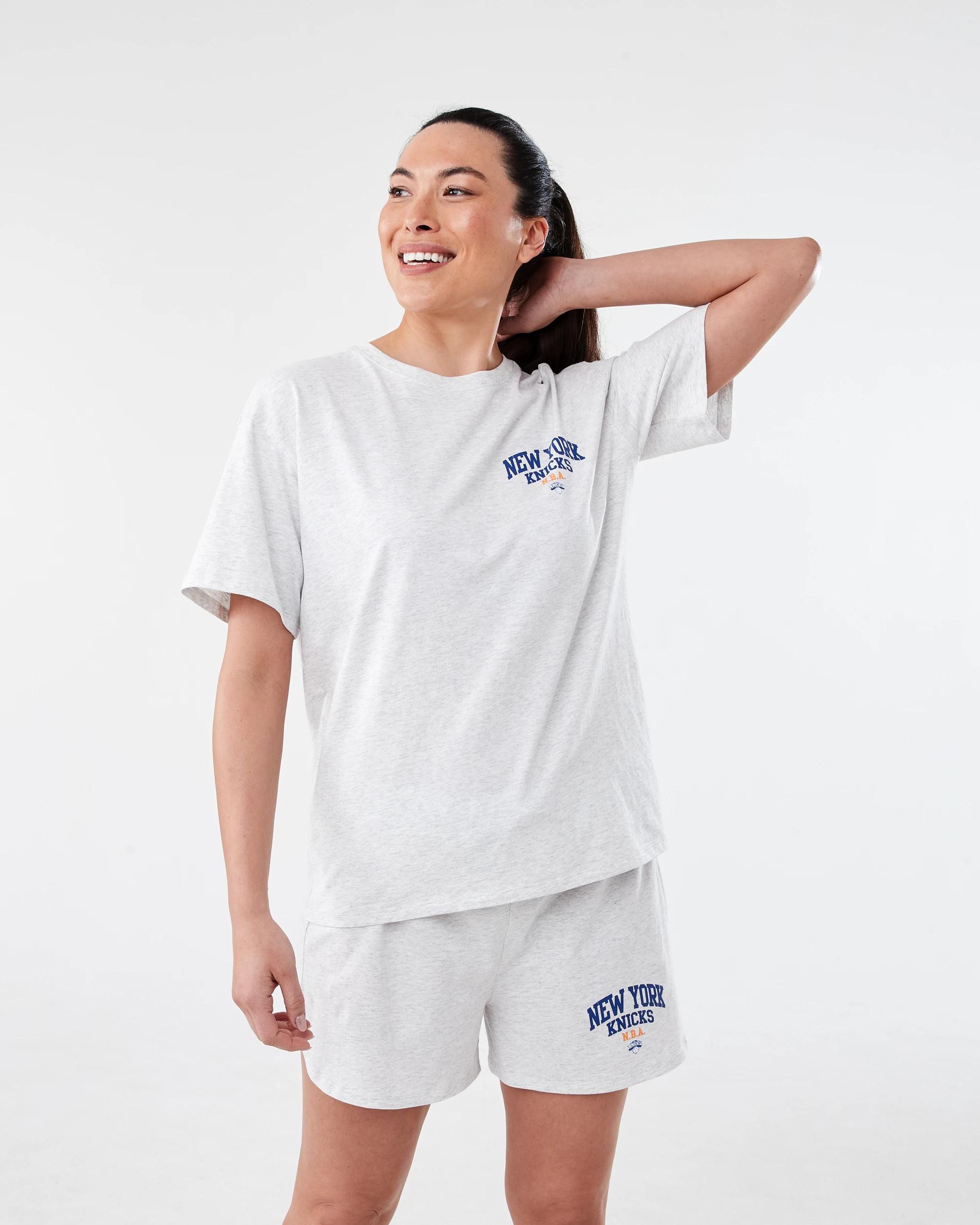 1 Official NBA Lounge Set WHITE MARLE KNICKS, 1 of 9