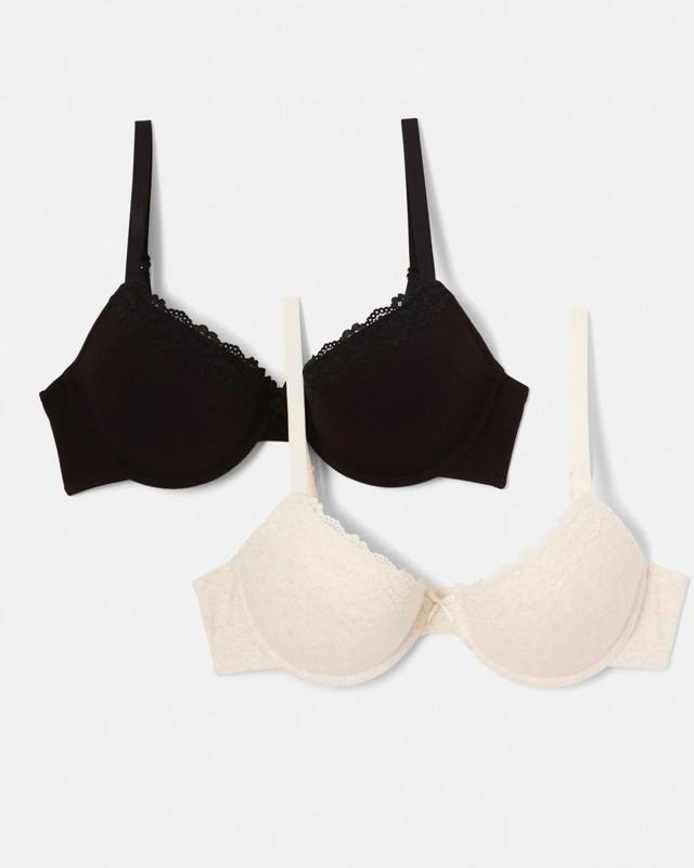 2 Pack Push-up Rib Lace
