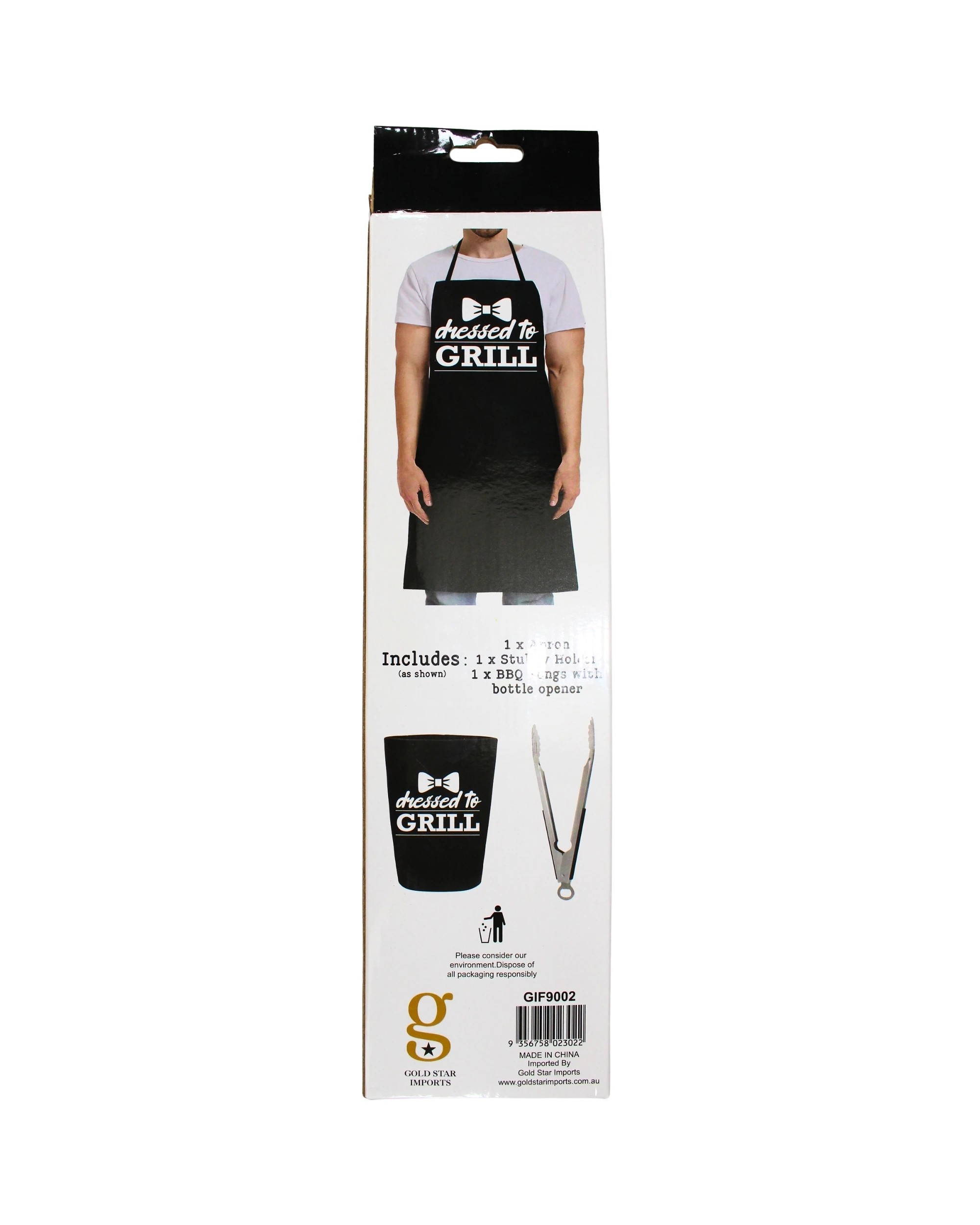 3 Gold Star Dressed To Grill BBQ Kit - Black, 3 of 3