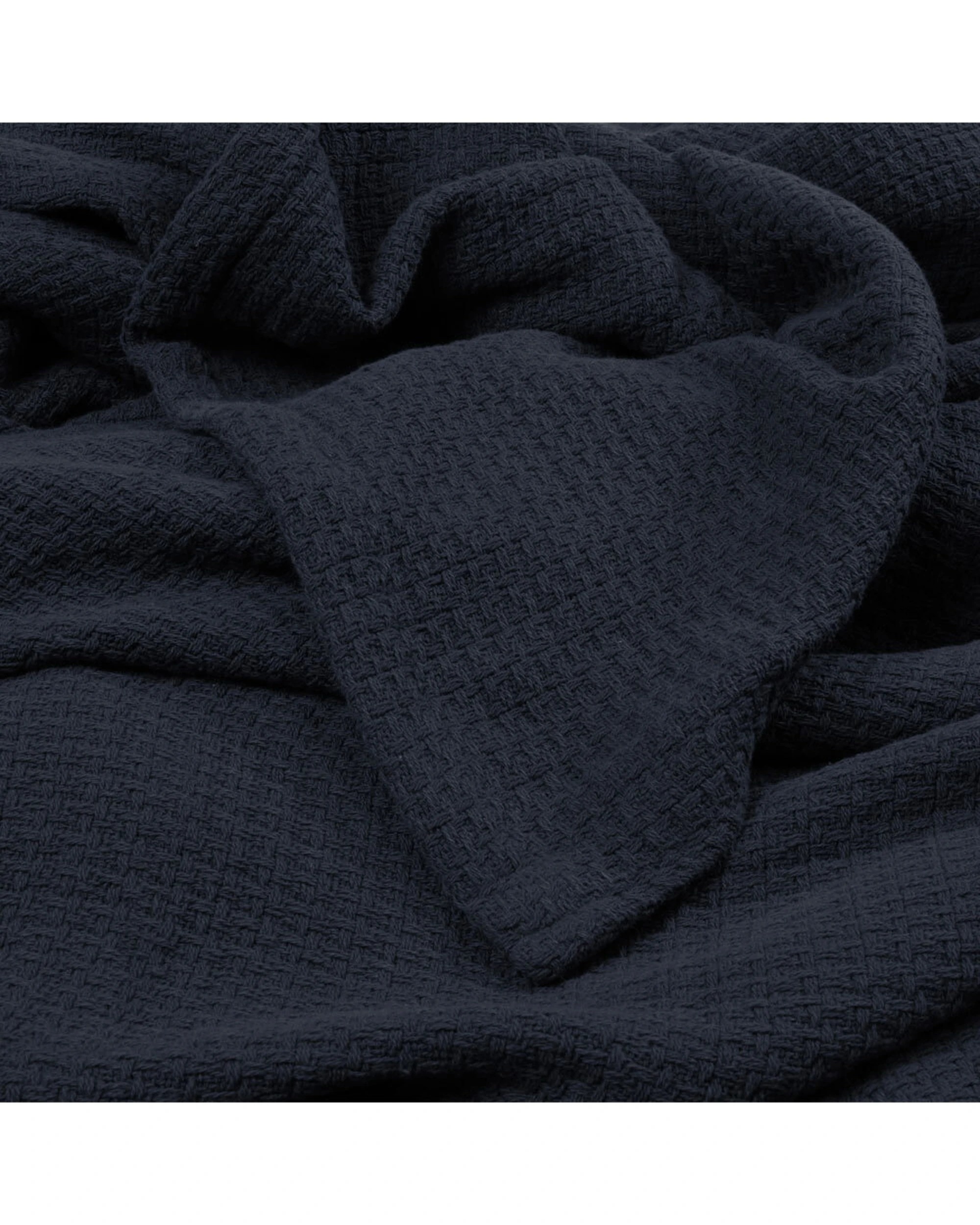 2 Algodon Sophie Queen Size Cotton Waffle Blanket - Charcoal, 2 of 2