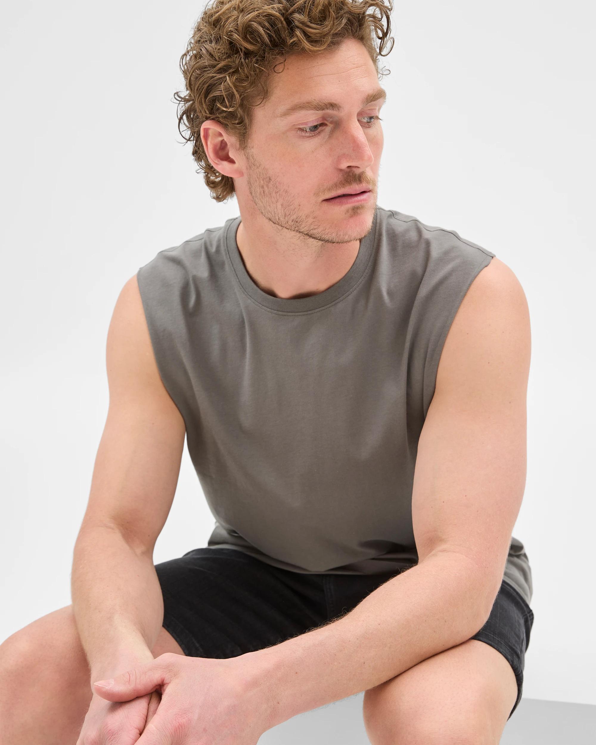 7 Target Australian Cotton Plain Tank Top GUNMETAL, 7 of 7