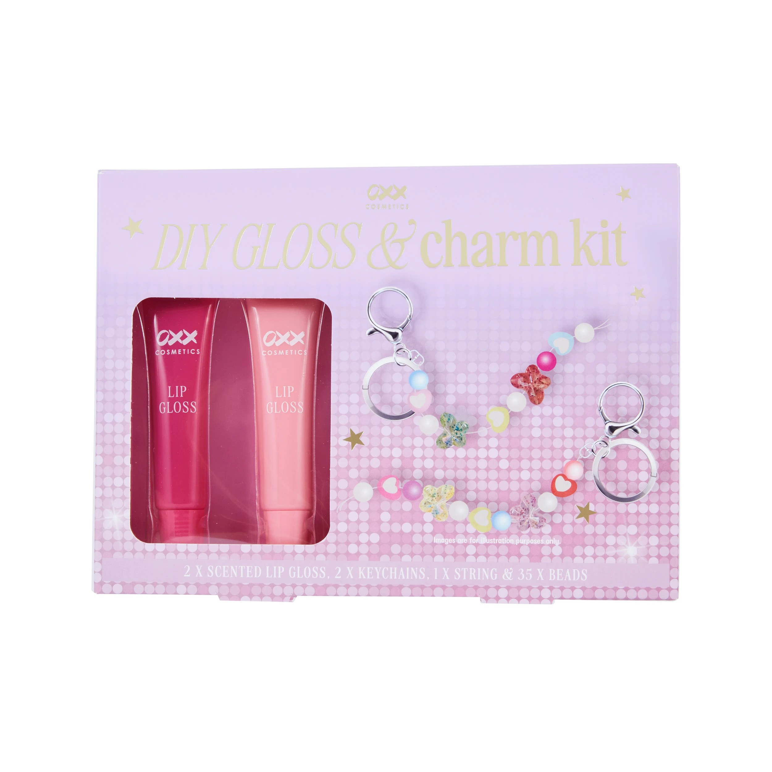 1 OXX Cosmetics 40 Piece DIY Gloss and Charm Kit, 1 of 5