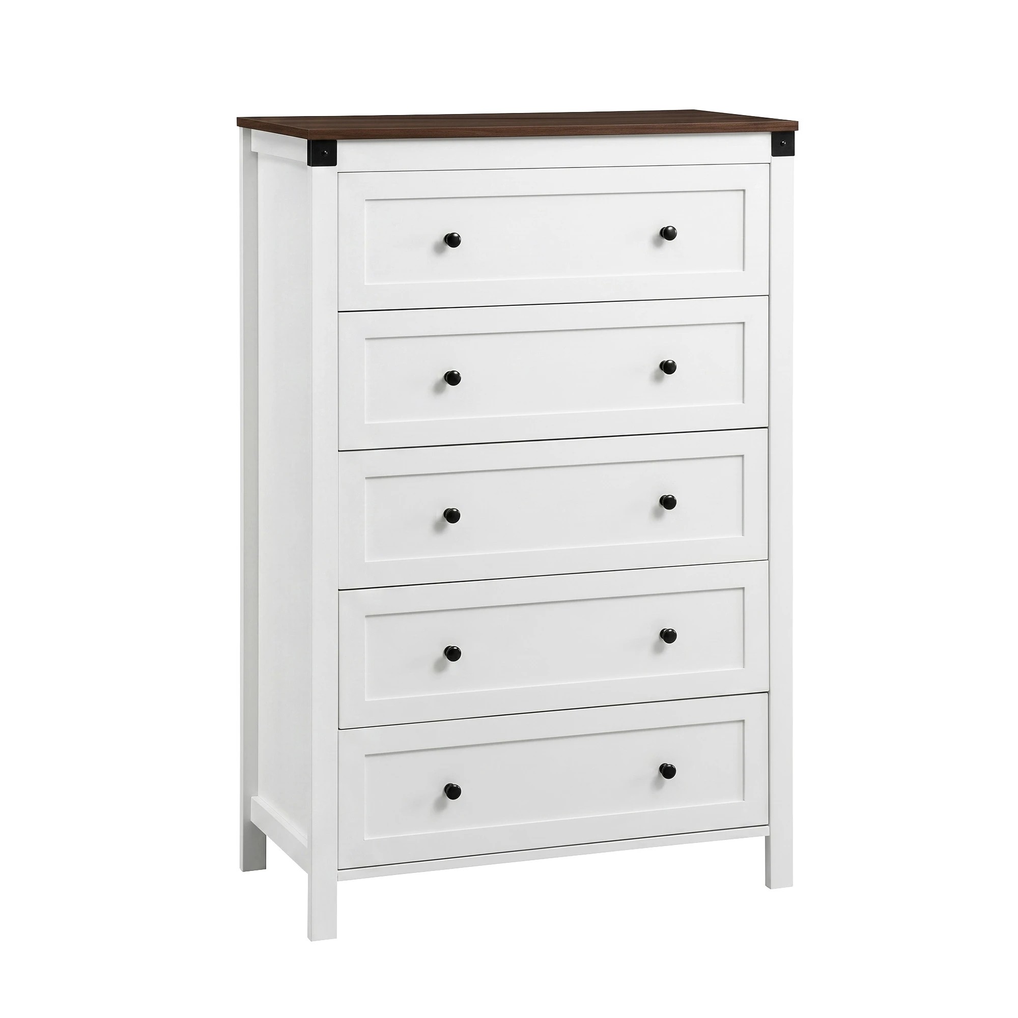 1 Artiss 5 Chest of Drawers Storage Tallboy Dresser Cabinet Bedroom - White, 1 of 9