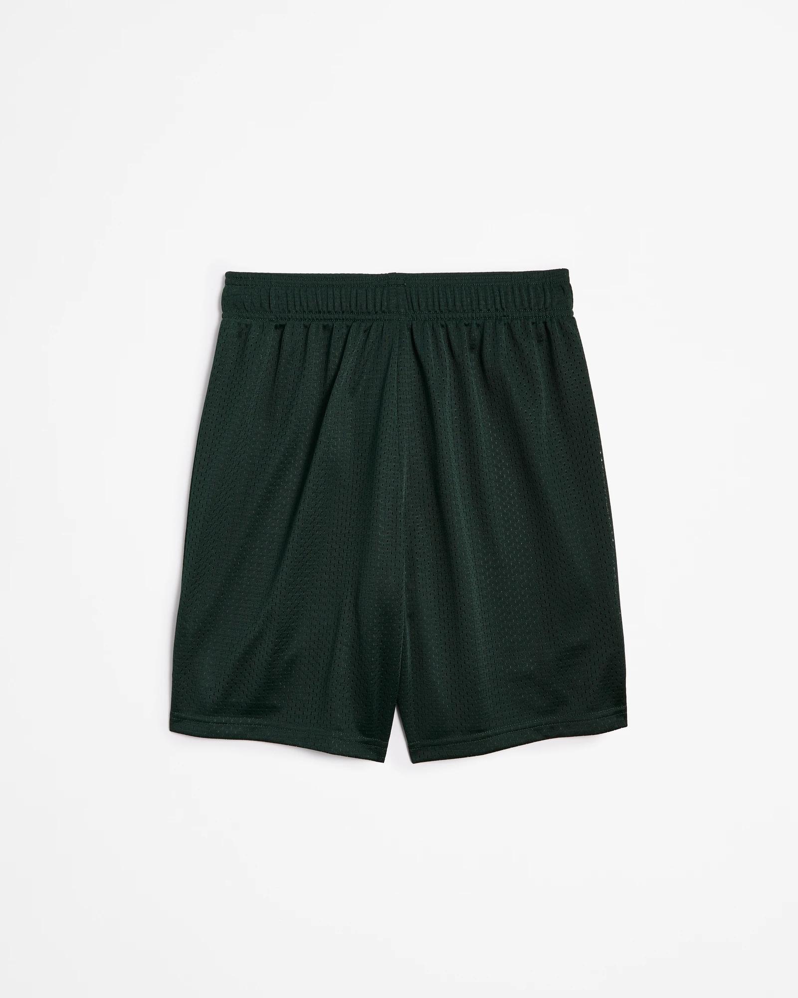 3 Target Kids School Basketball Mesh Shorts - Recycled Polyester, Regular Fit, Royal Blue (size 14) BOTTLE GREEN, 3 of 3