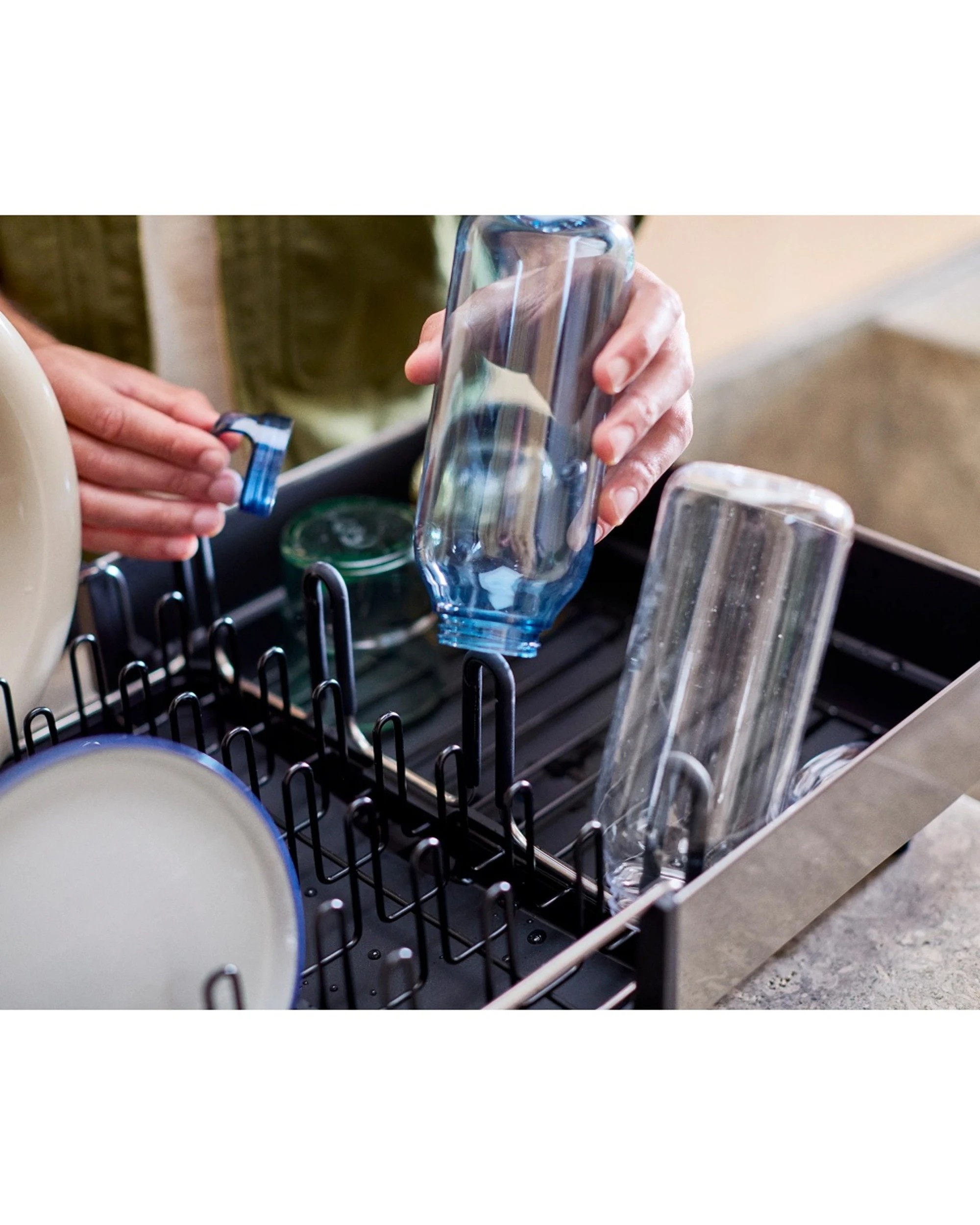 4 Joseph Joseph Extend Steel Plus Kitchen Dish Drying Rack - Black, 4 of 4