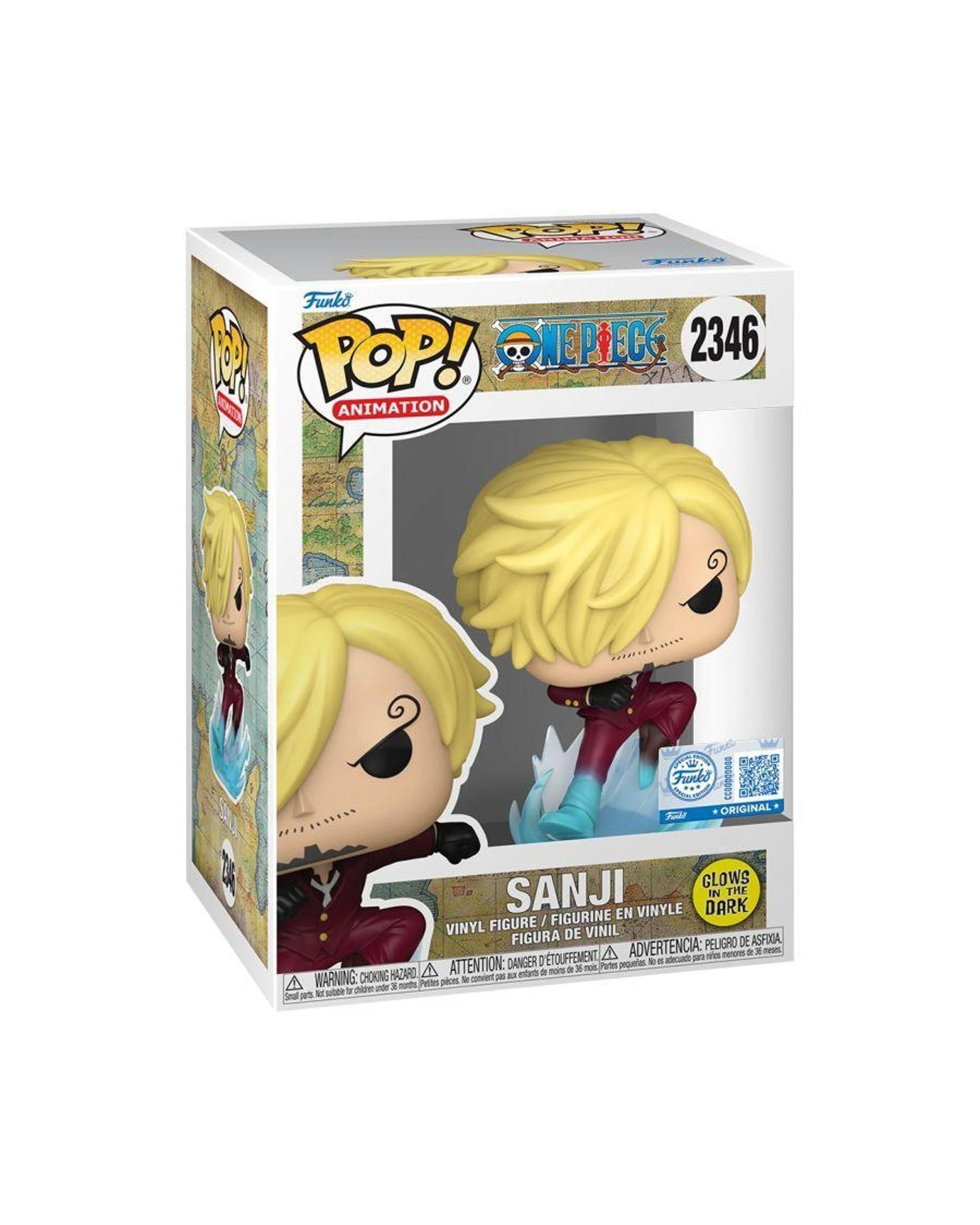 4 One Piece Sanji Ifrit Jambe Glow in the Dark Funko POP! Vinyl, 4 of 4