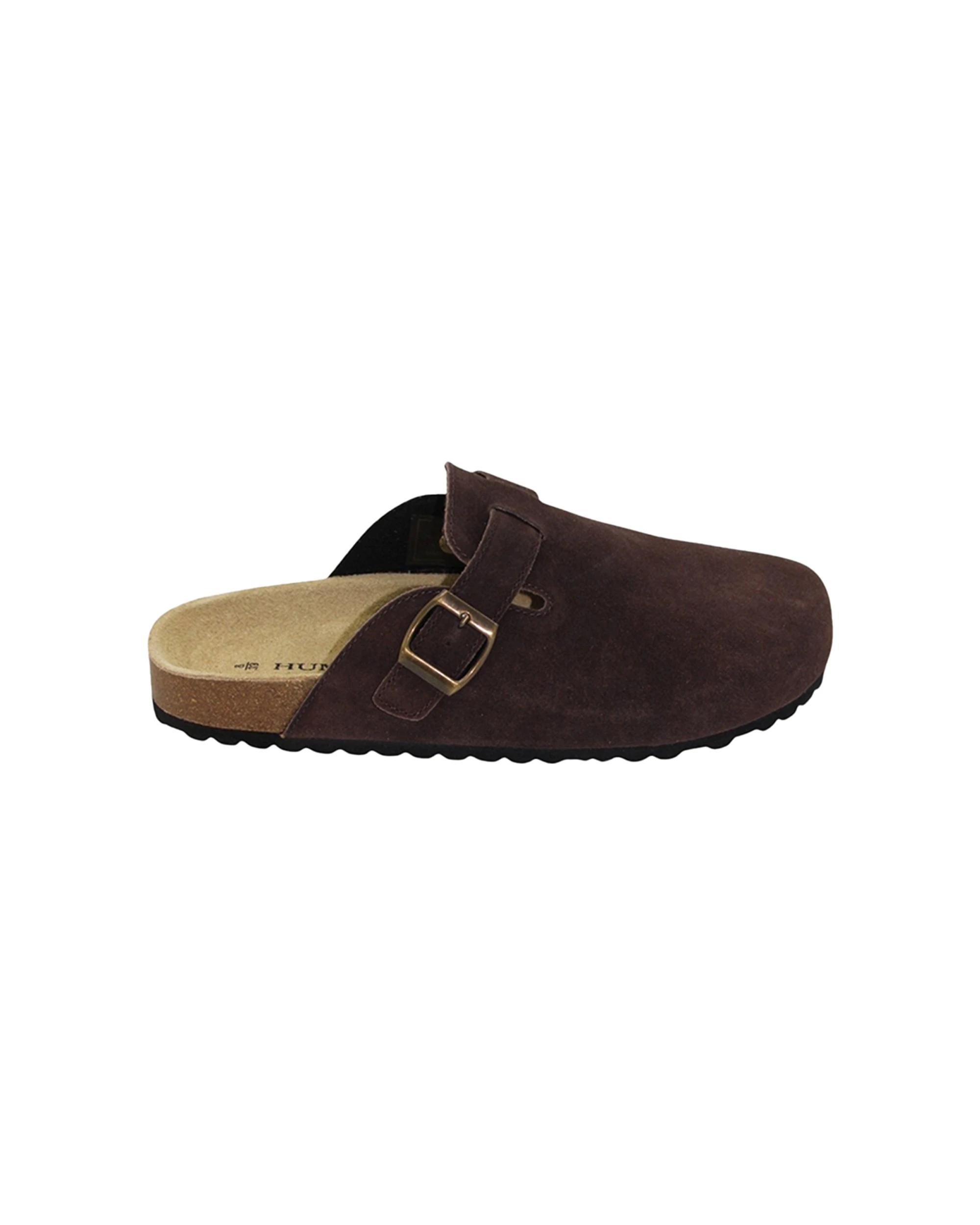 1 Human Shoes Lara Women's Leather Closed Toe Moulded Sandals Tan CHOC, 1 of 5