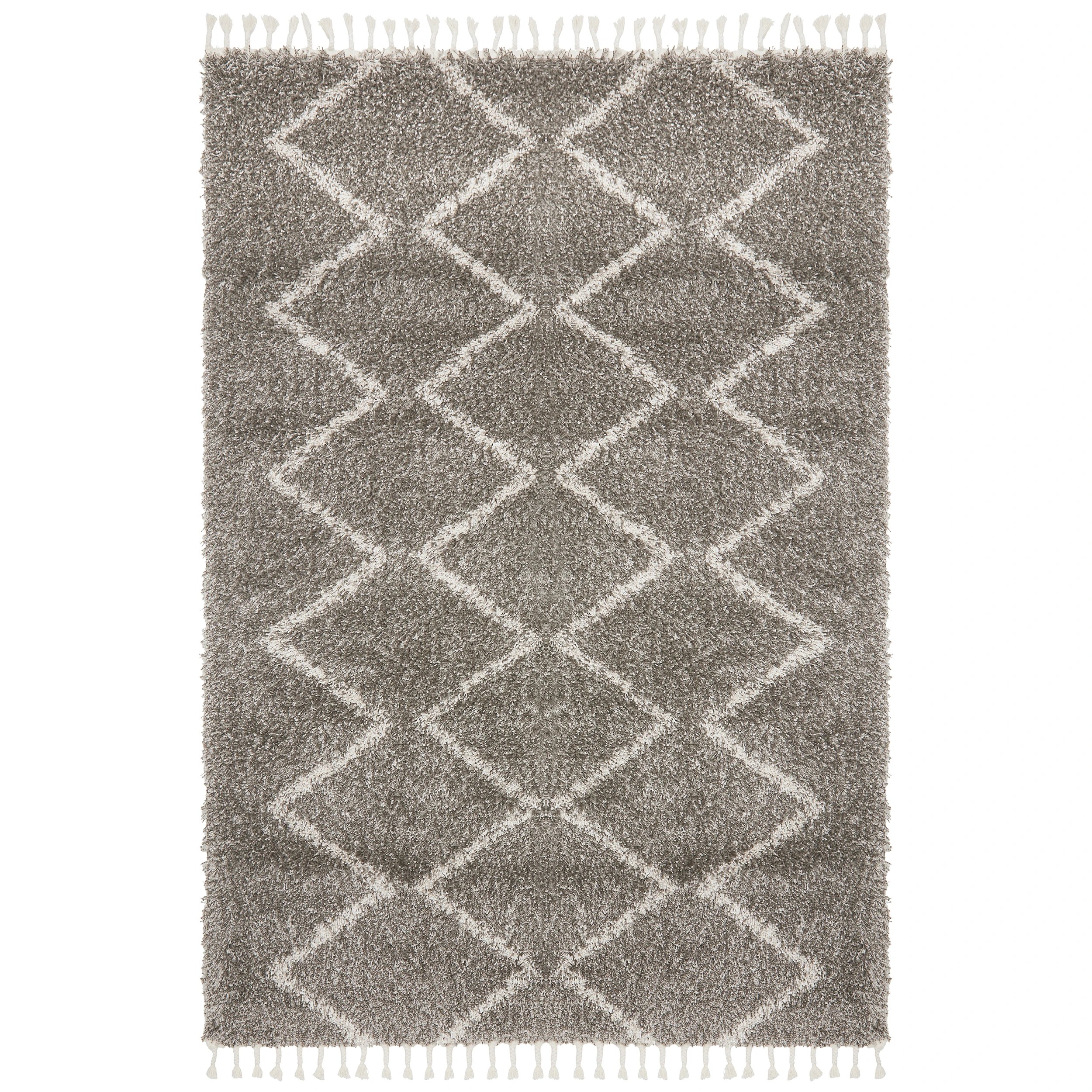 2 Common Ground Rugs Amber 11 170x120cm - Small Shag Rug - Silver, 2 of 6