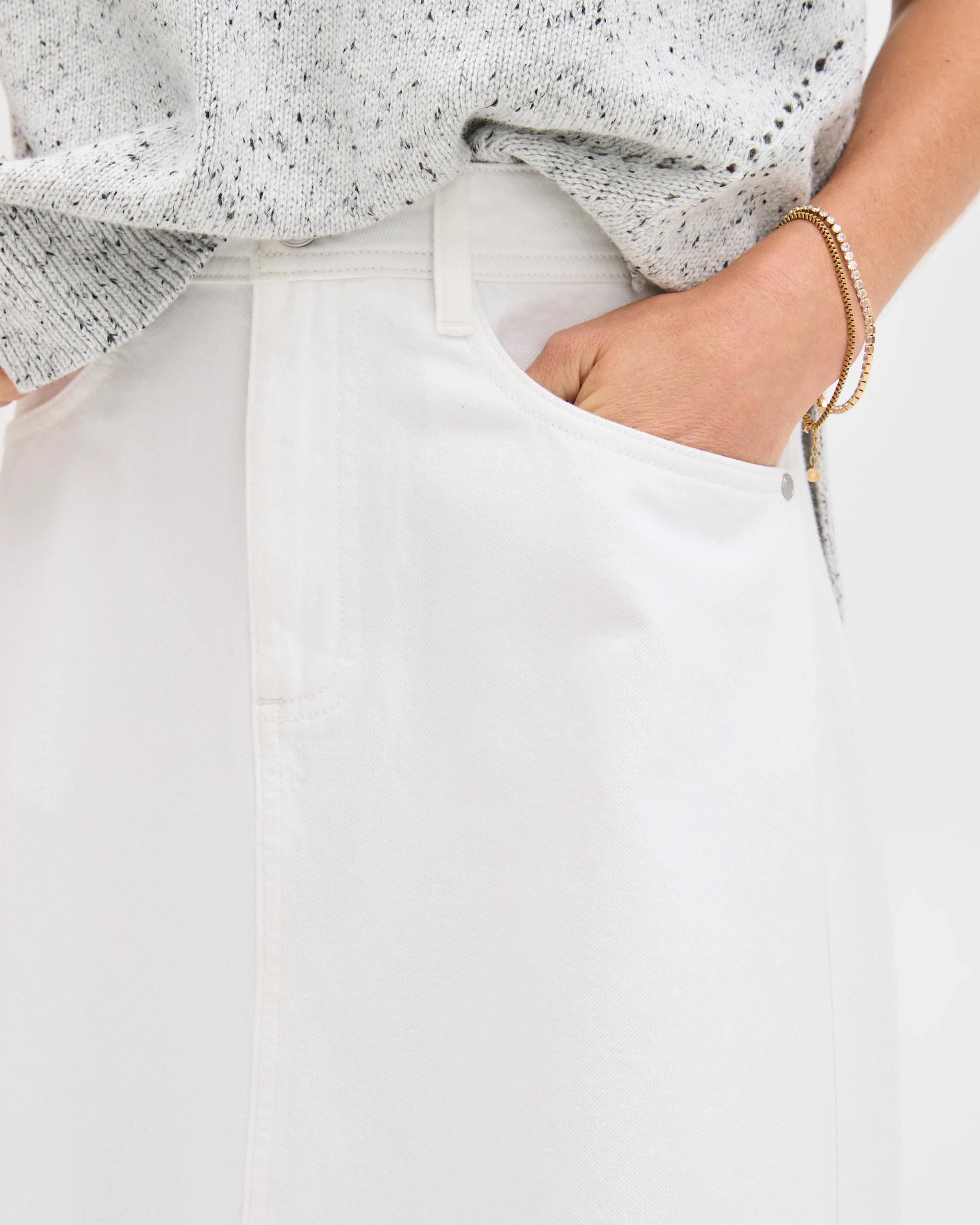 5 Target Denim Denim Maxi Skirt BLEACH WHITE, 5 of 7