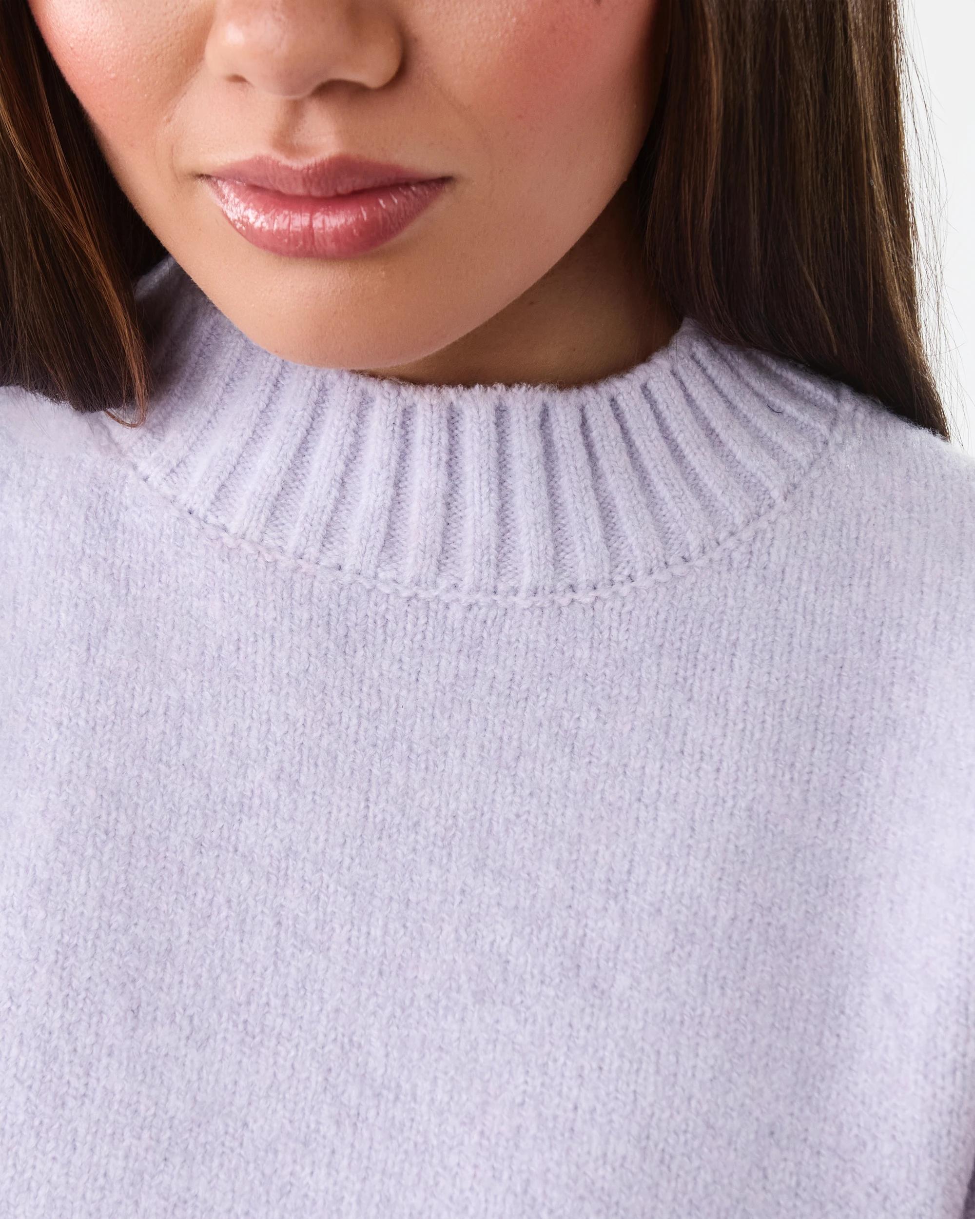 8 Long Sleeve Mock Neck Jumper Purpl Haze, 8 of 10