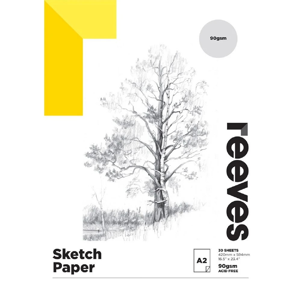 1 Reeves Artist Sketch Pad 90gsm 30 Sheets A2, 1 of 2