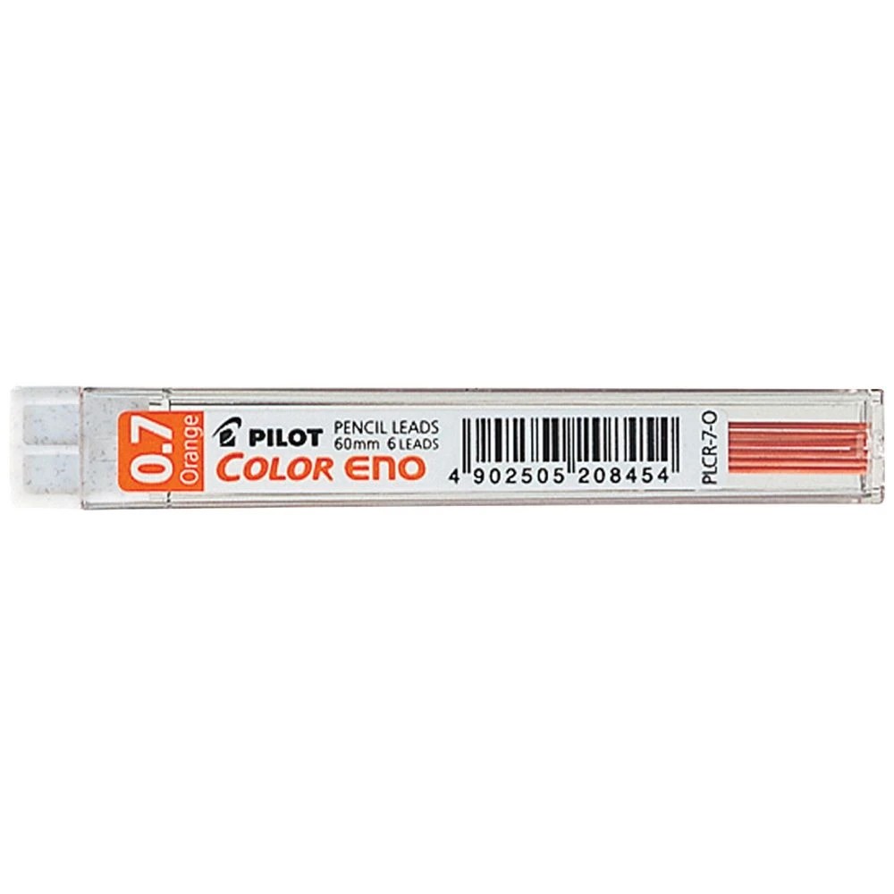 1 PILOT Colour Eno Mechanical Pencil Lead Refills 0.7 Orange, 1 of 2
