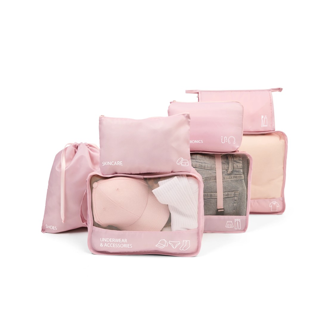 1 7 Piece Packing Cube - Pink, 1 of 10