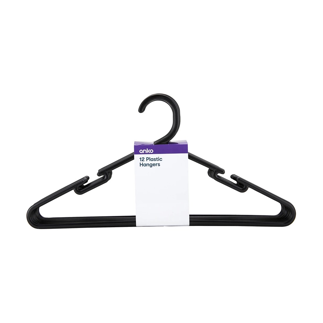 3 12 Pack Plastic Hangers - Black, 3 of 4