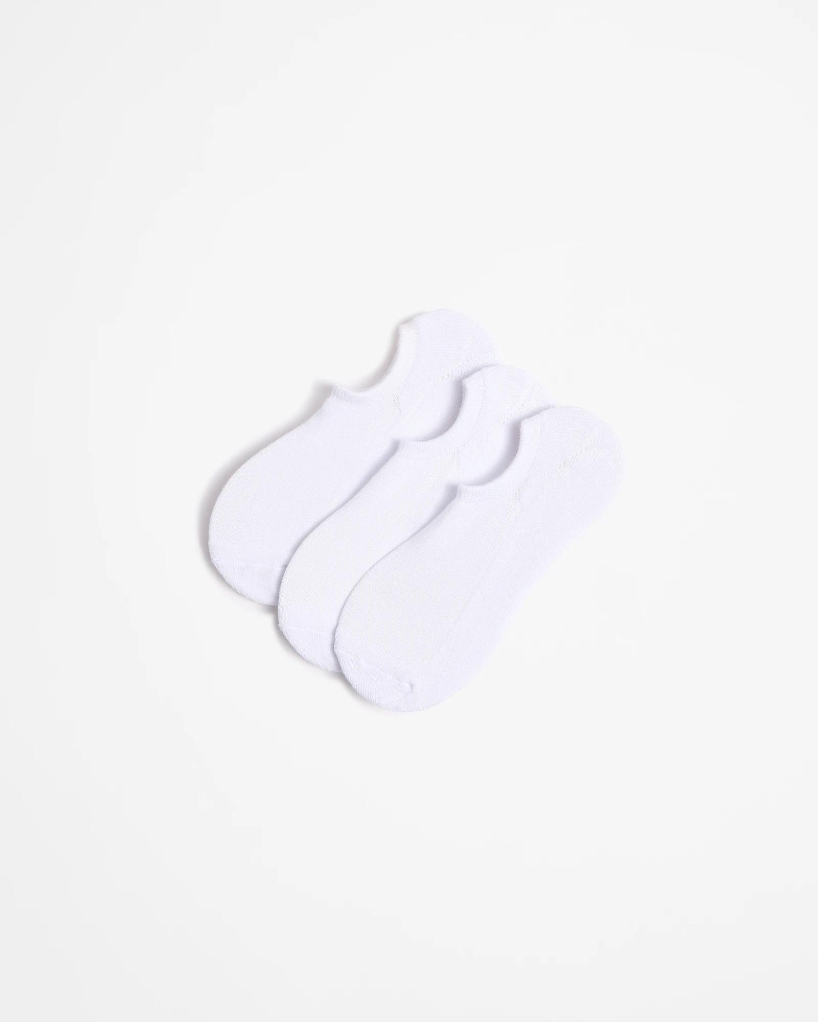 1 Target Bamboo 3 Pack No Show Socks WHITE, 1 of 3