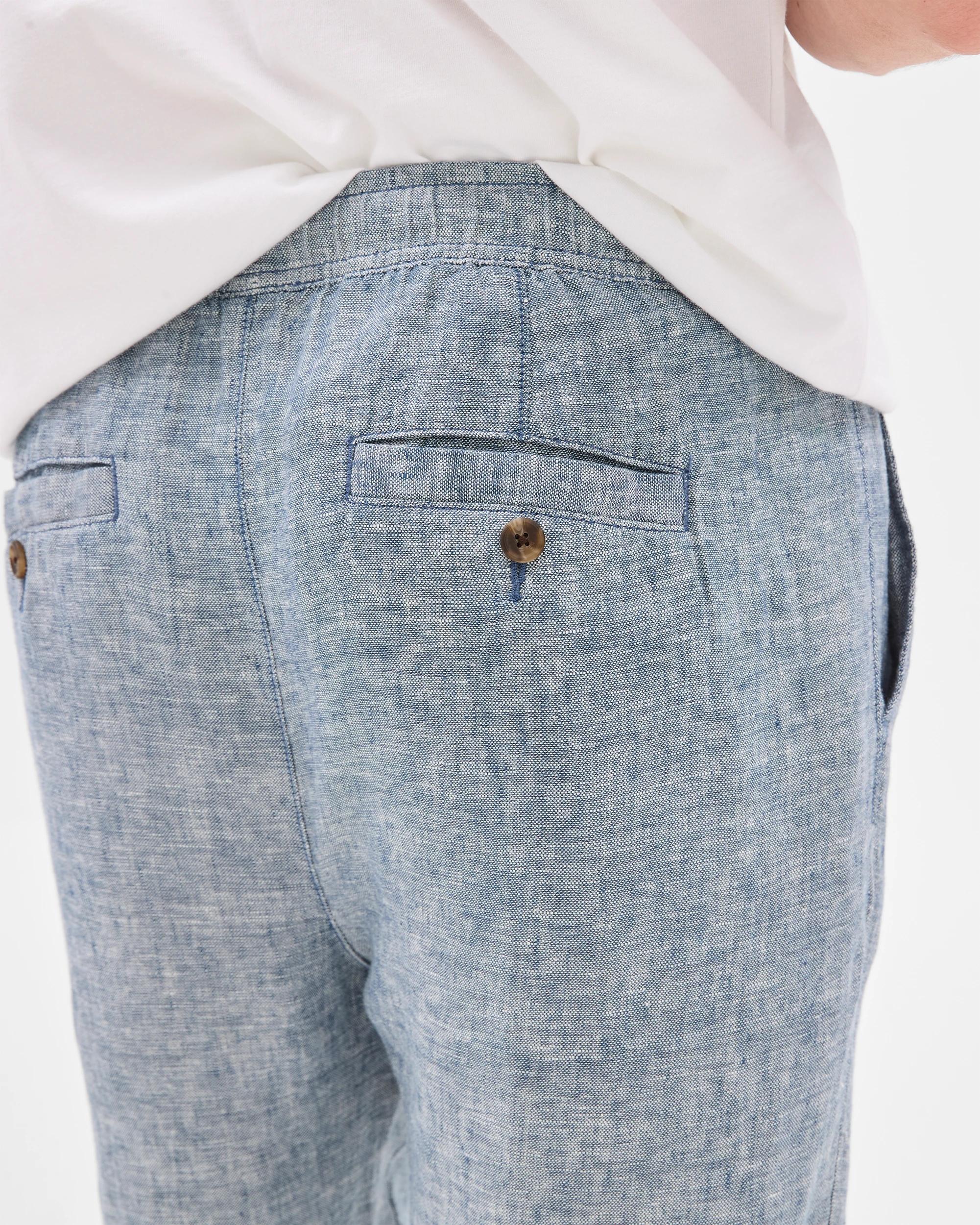 4 Target European Linen Pants MID BLUE, 4 of 5