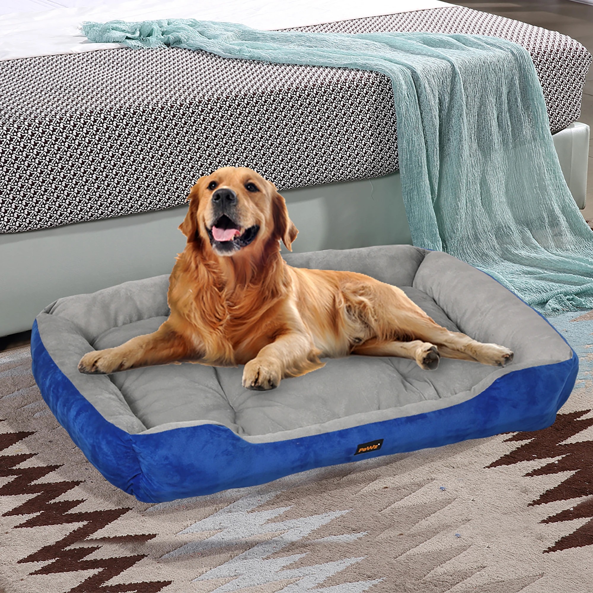 4 Pawz Dog Calming Bed Extra Large Navy Blue, 4 of 4