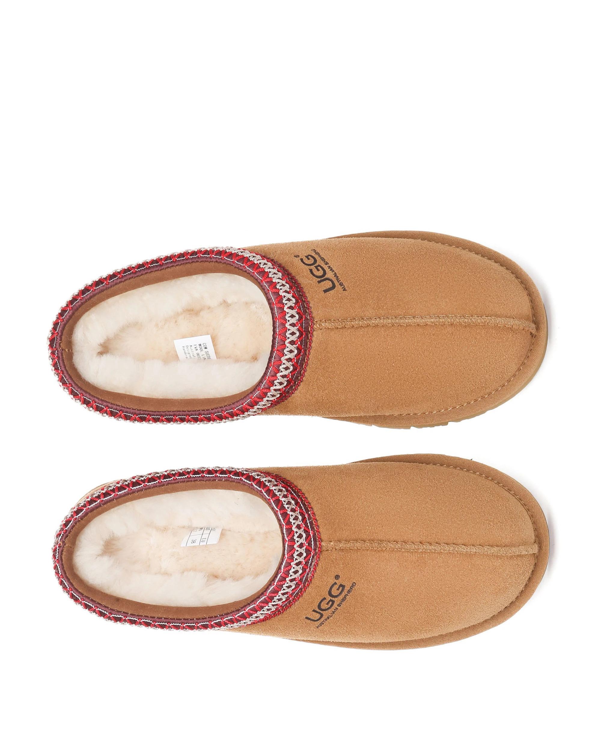 5 Australian Shepherd UGG Unisex Hippie Slippers CHESTNUT/RED, 5 of 5