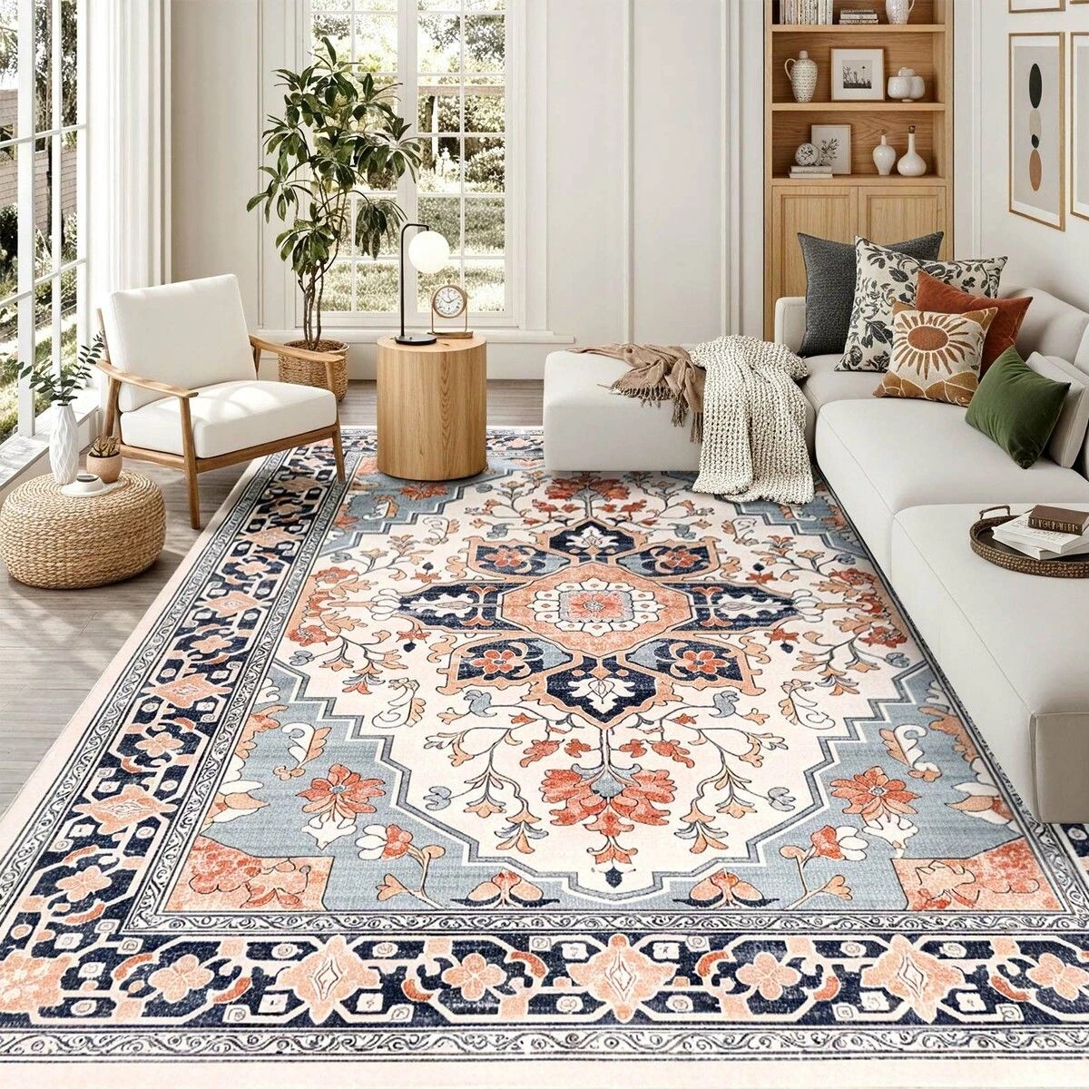 4 Ausway Floor Rug Carpet Traditional Washable Runner 2x3m, 4 of 6