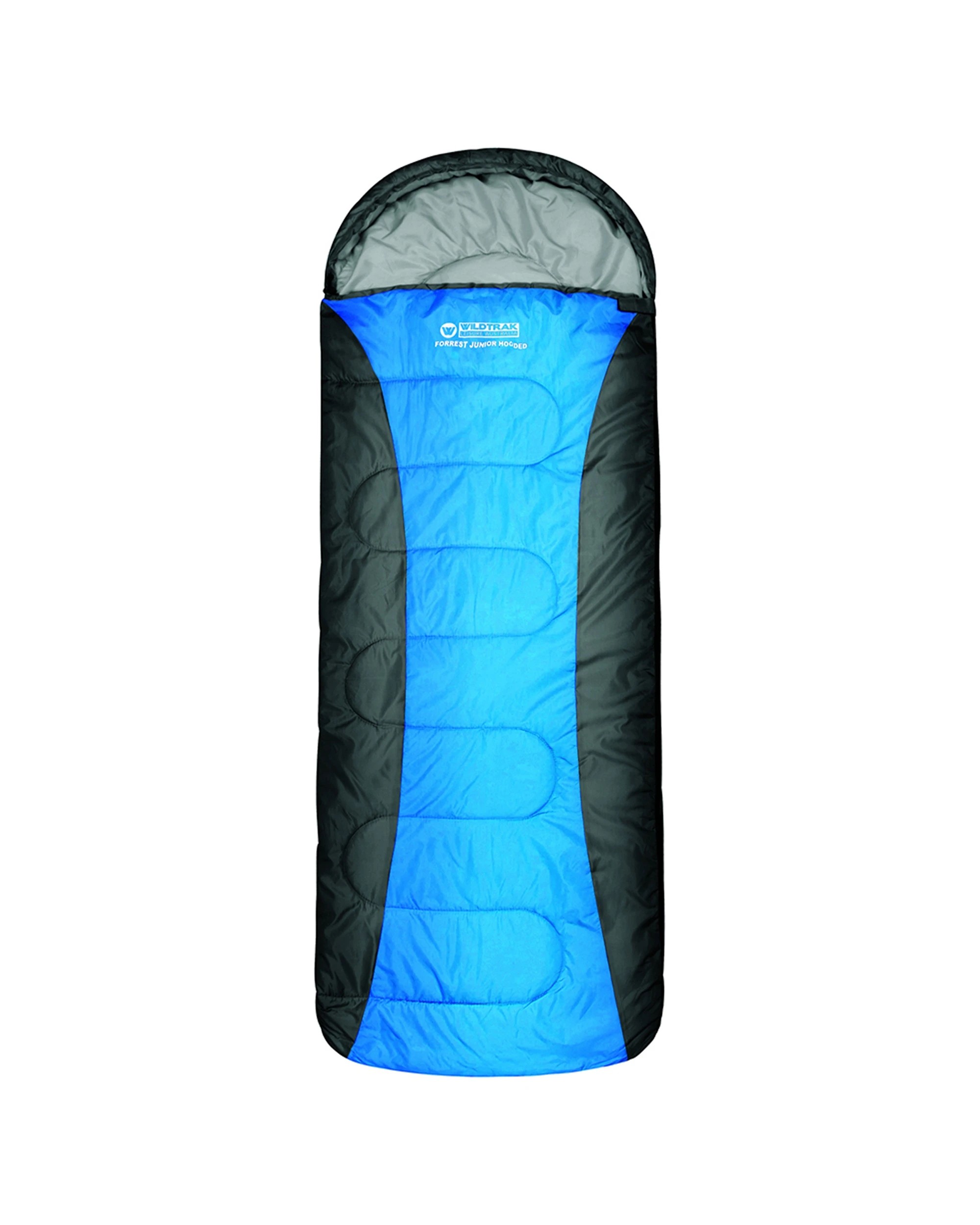 1 Wildtrak Forrest Junior Hooded Sleeping Bag Breathable Lining - Blue, 1 of 3
