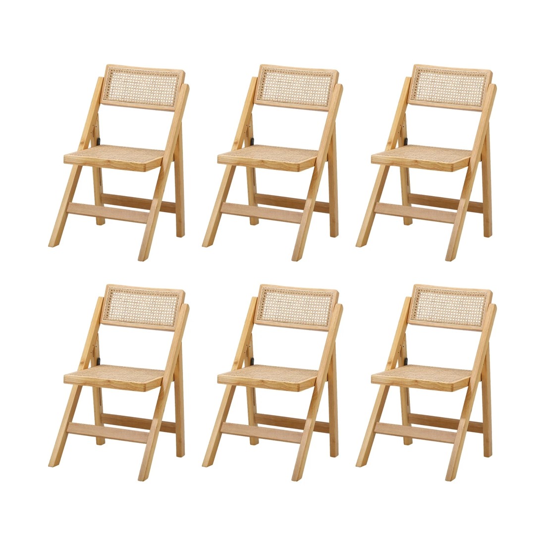 7 Oikiture 180cm Rectangular Dining Table With 6pcs Dining Chairs Foldable
 - Natural, 7 of 10
