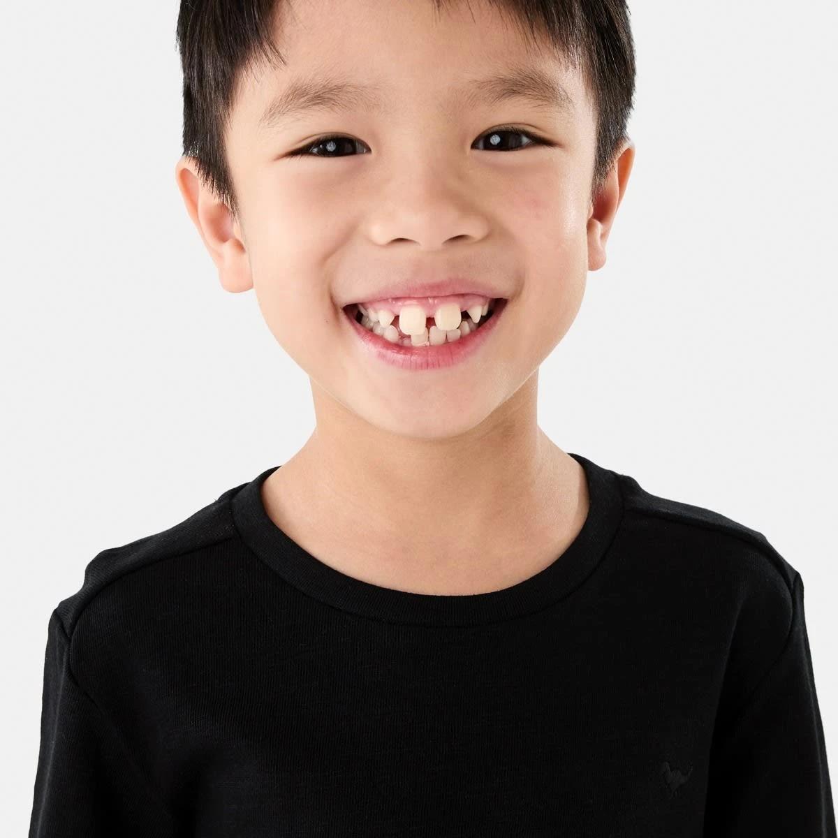 3 Long Sleeve Textured T-shirt Blk Dino, 3 of 8