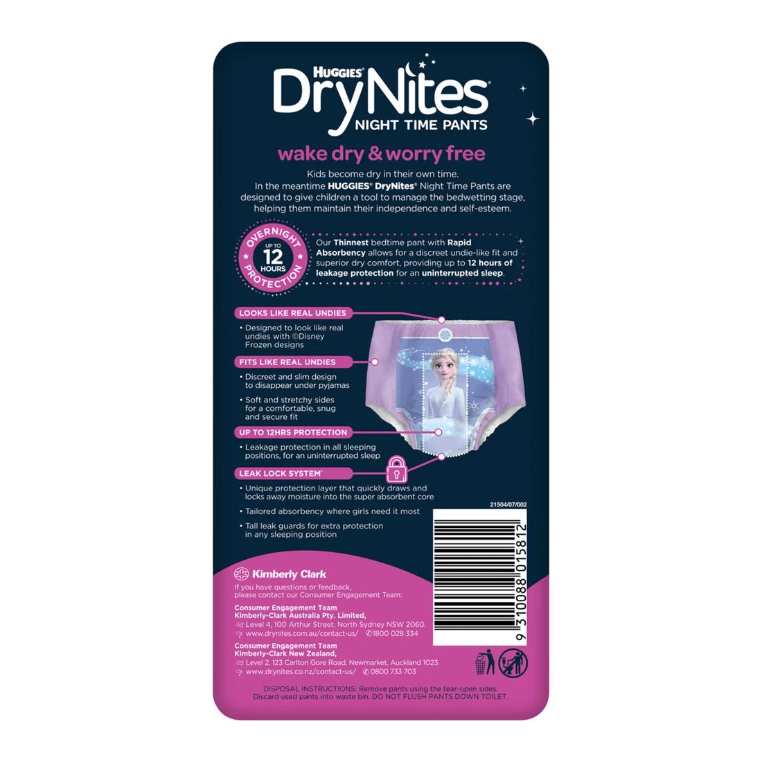 3 Huggies Pyjama Pants Size 4 Girl 27 Pack, 3 of 10