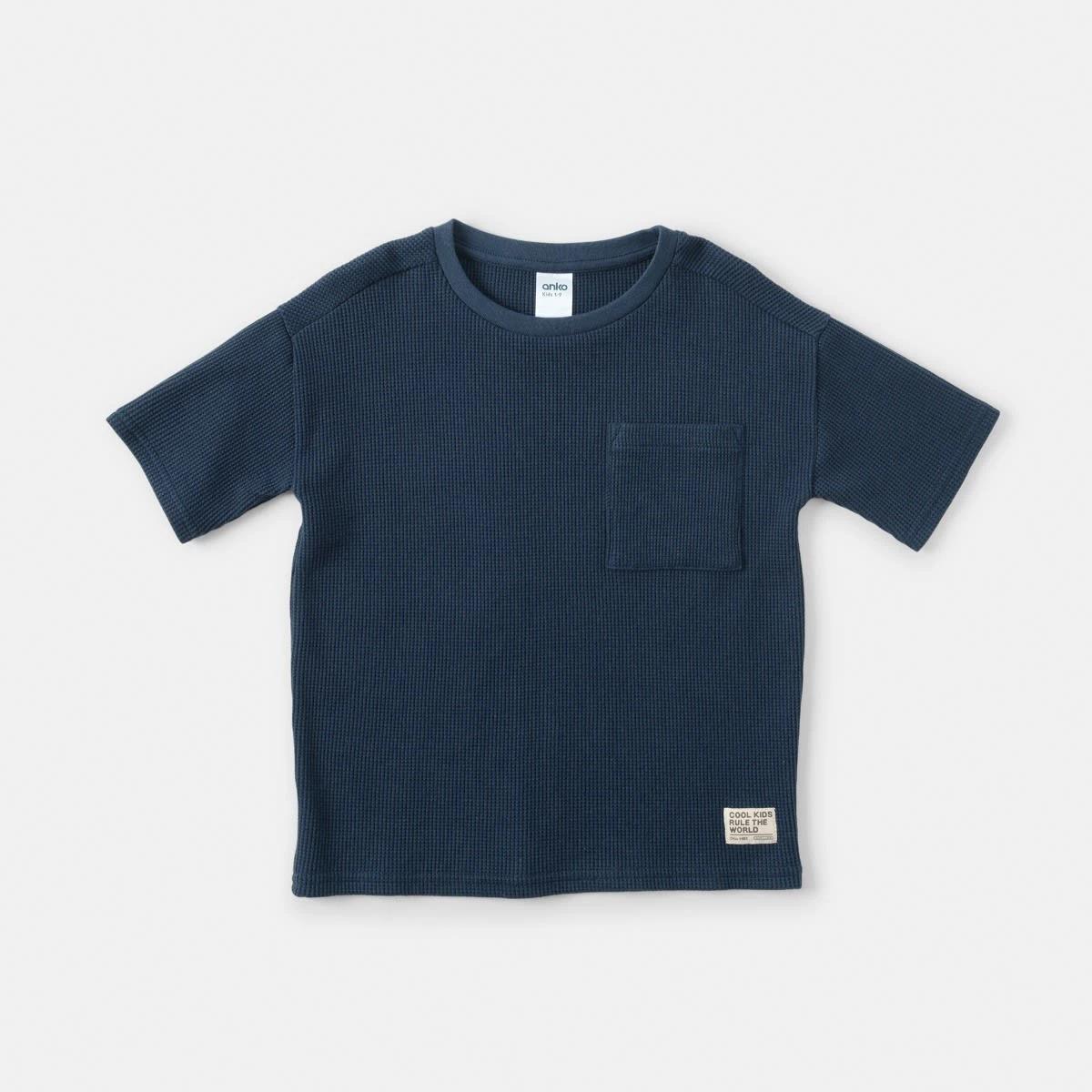 8 Waffle T-shirt Dress Navy, 8 of 9