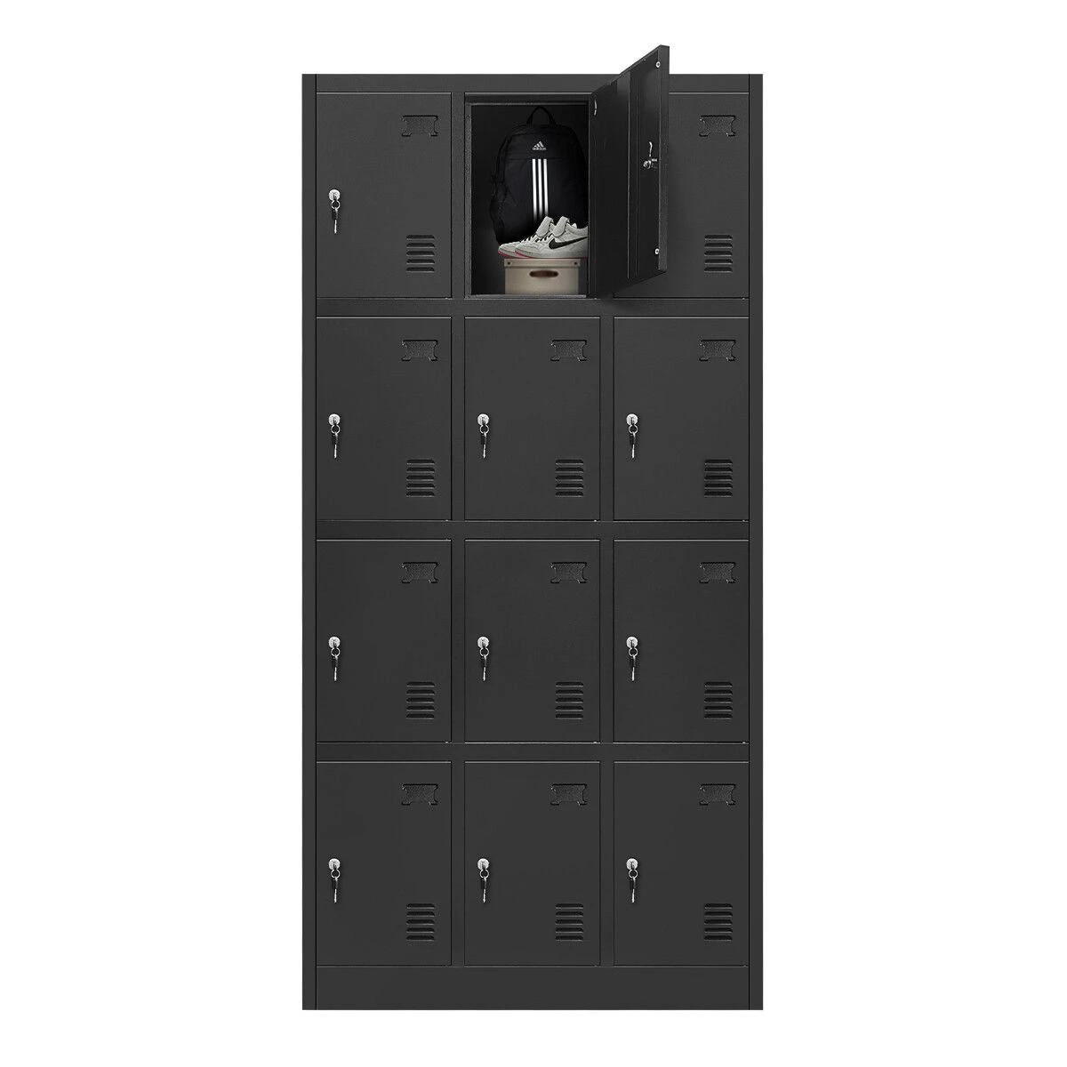 3 Ausway 12 Doors Steel Locker Storage Cabinet Gym Office School, 3 of 5