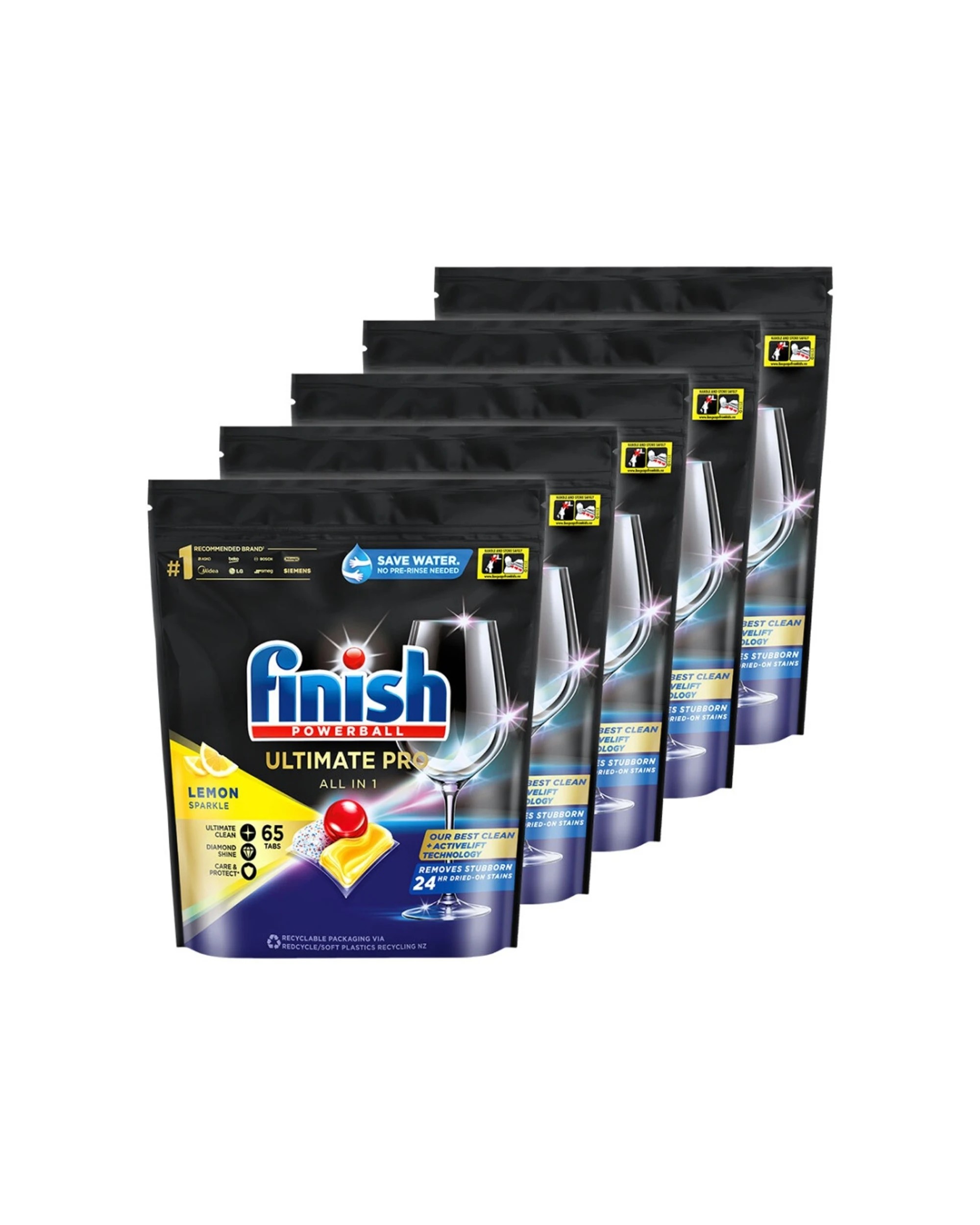 1 Finish Ultimate Pro Powerball Dishwashing Tablets Lemon Sparkle 325pc Pack, 1 of 3
