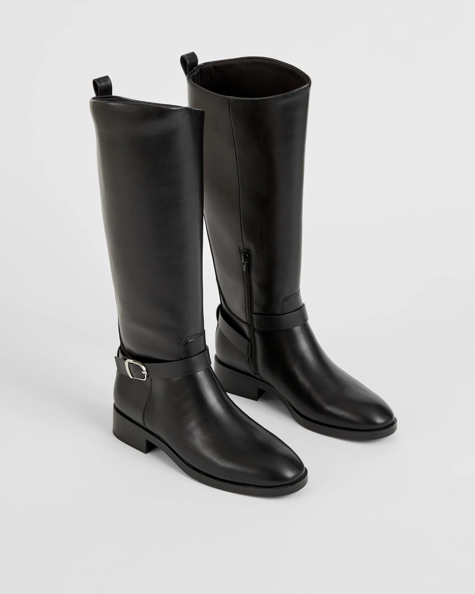 2 Target Woman Riding Long Slant Edge Boots - Larissa BLACK, 2 of 5