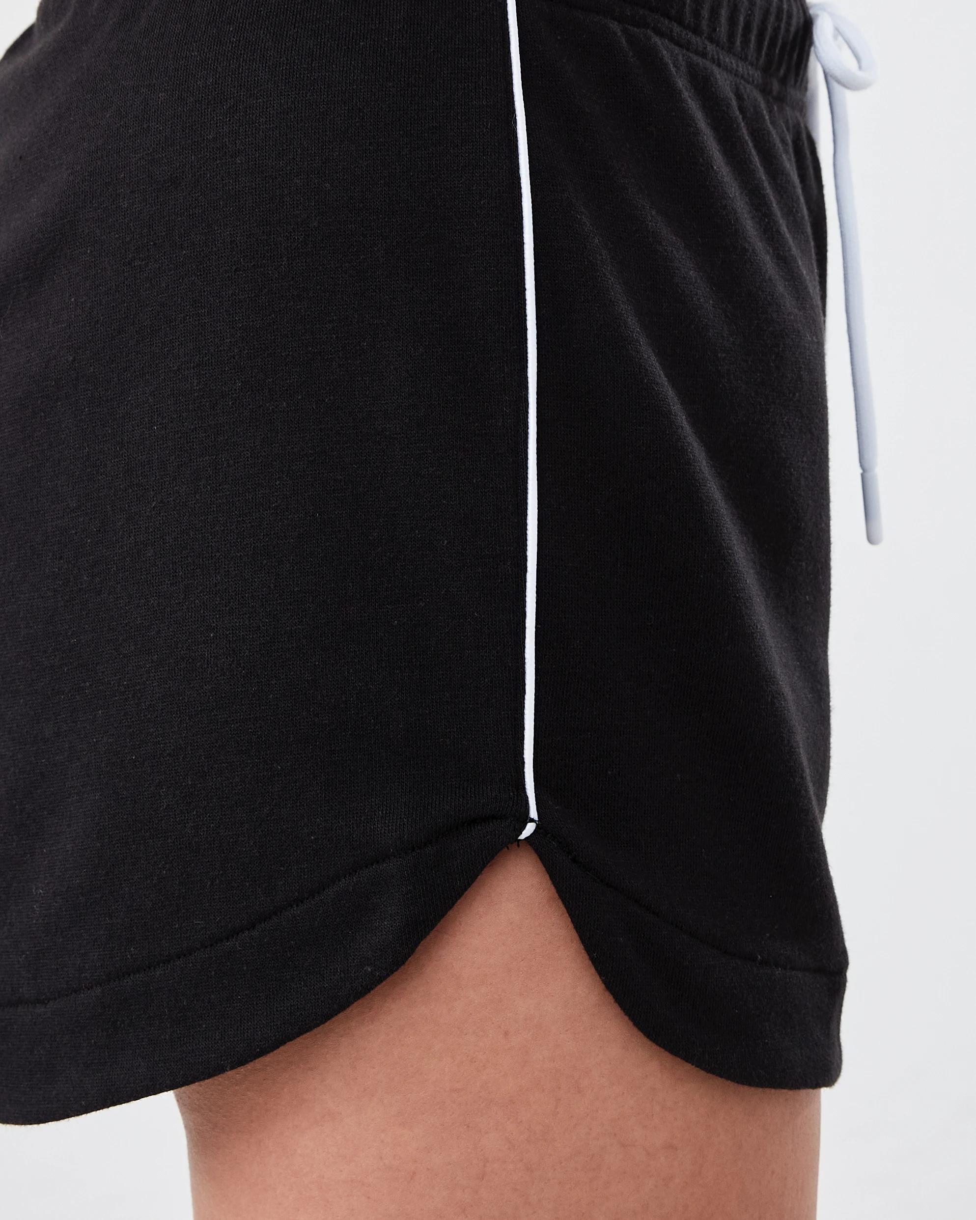 5 Active Womens Terry Sport Shorts Black, 5 of 6