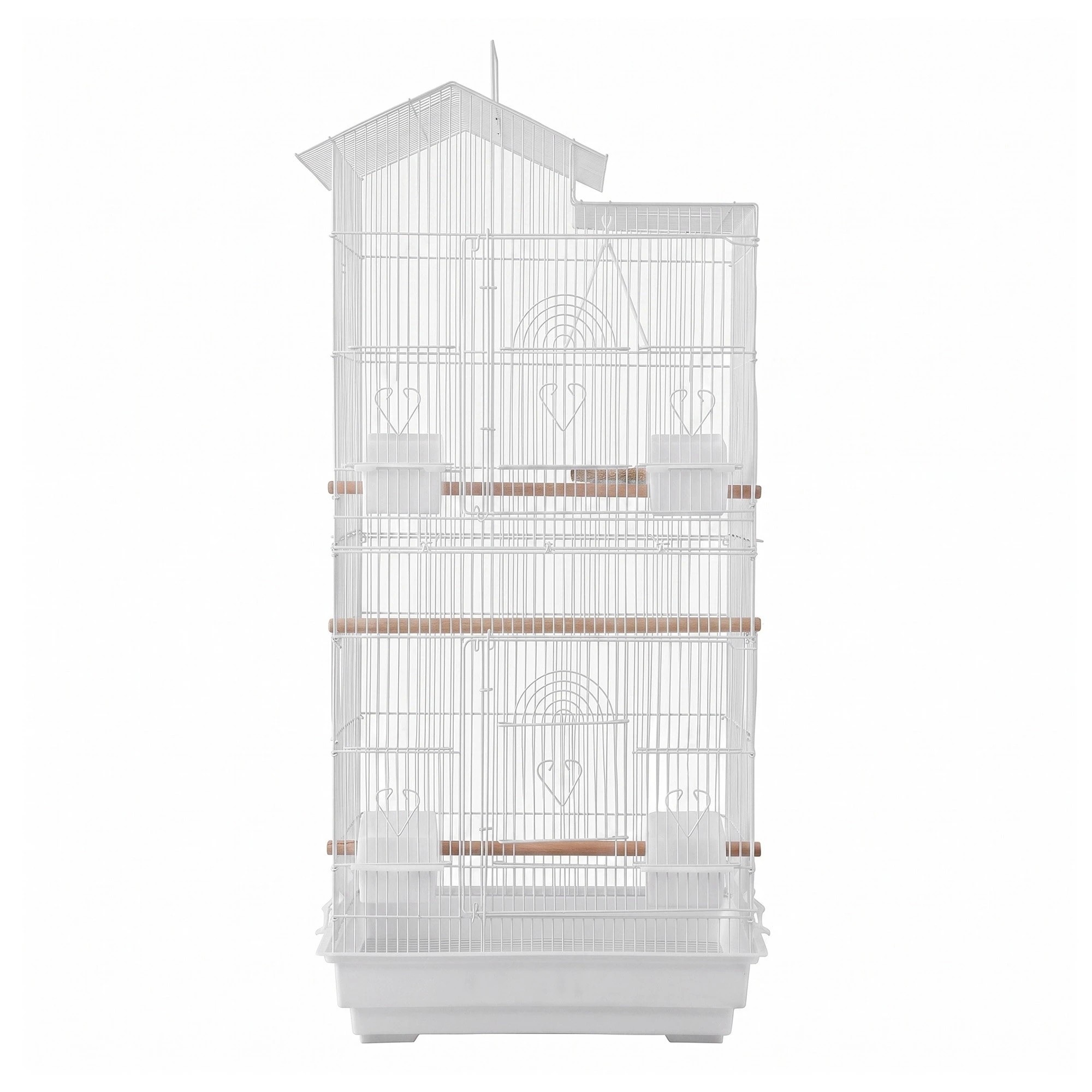 4 i.Pet 100cm Bird Cage Aviary Parrot Budgie - White, 4 of 8