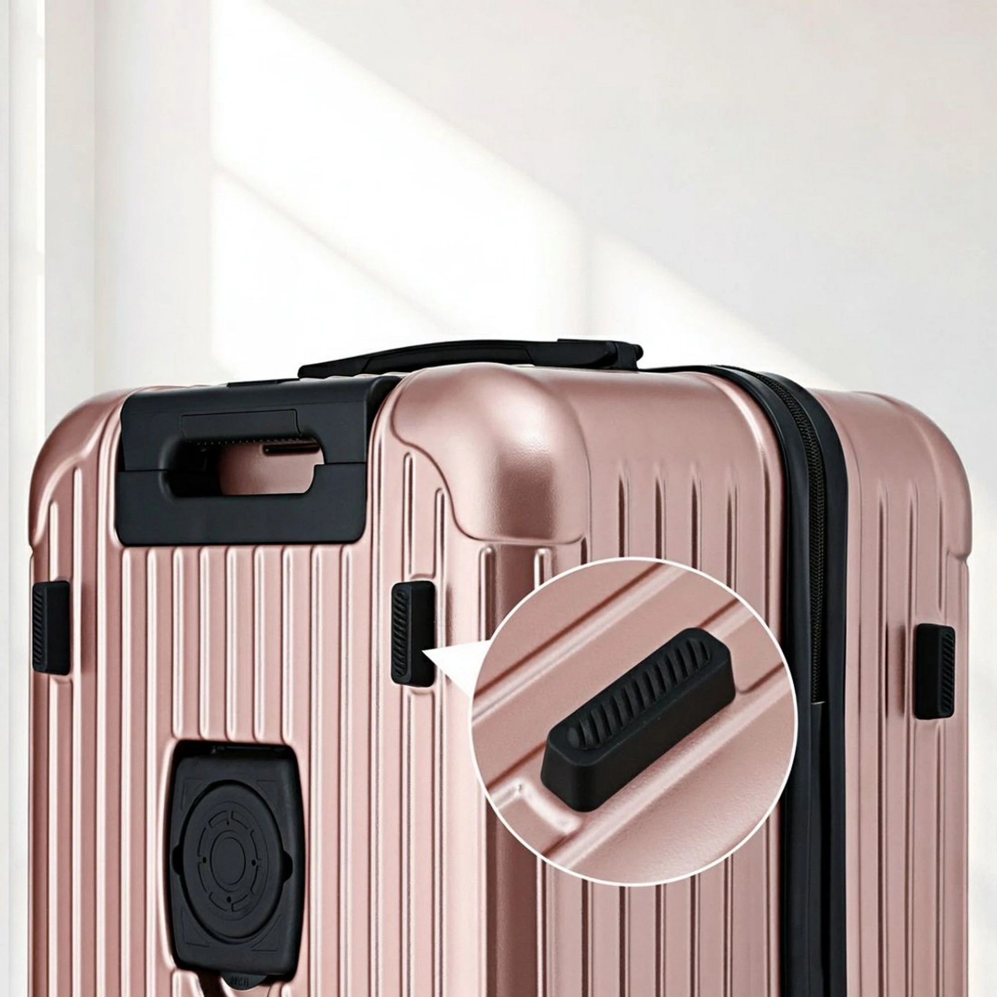 8 Wanderlite 28" Trunk Luggage Suitcase Travel 5 Wheels Type-C Port TSA Rose - Orange, 8 of 8