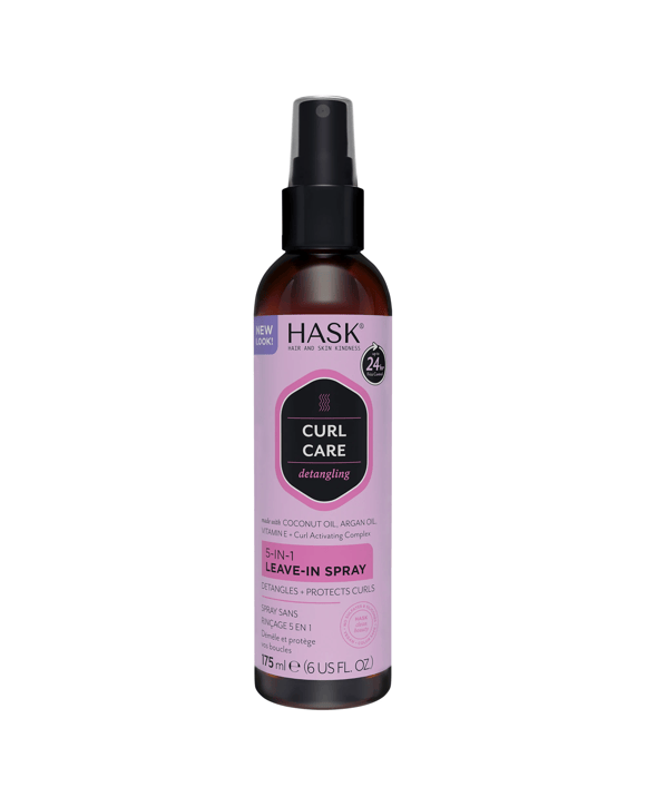 HASK Curl Care 5-in-1 Leave-in Spray 175ml - Coconut Oil, Argan Oil, Vitamin E and Curl Activating Complex