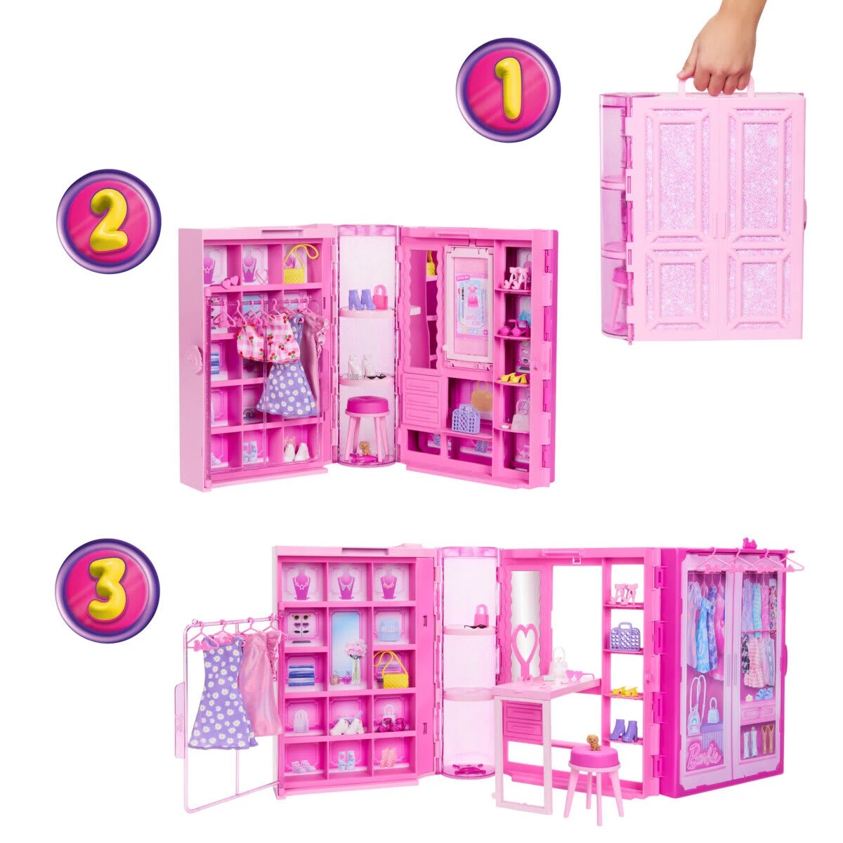 6 Barbie Dream Closet Toy Playset, 6 of 7