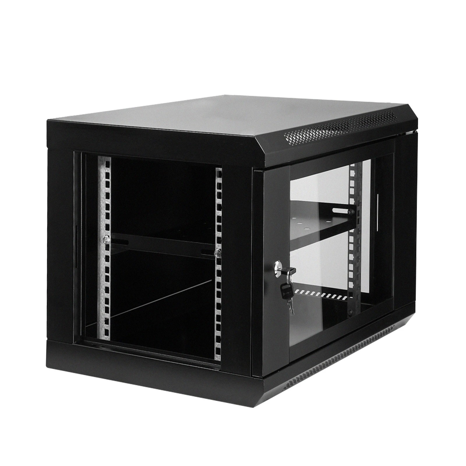 6 Ausway 12U Network Server Cabinet Rack Wall Mount Data Case Enclosure 19 Inch Deep with Locking Glass Door Removable, 6 of 9