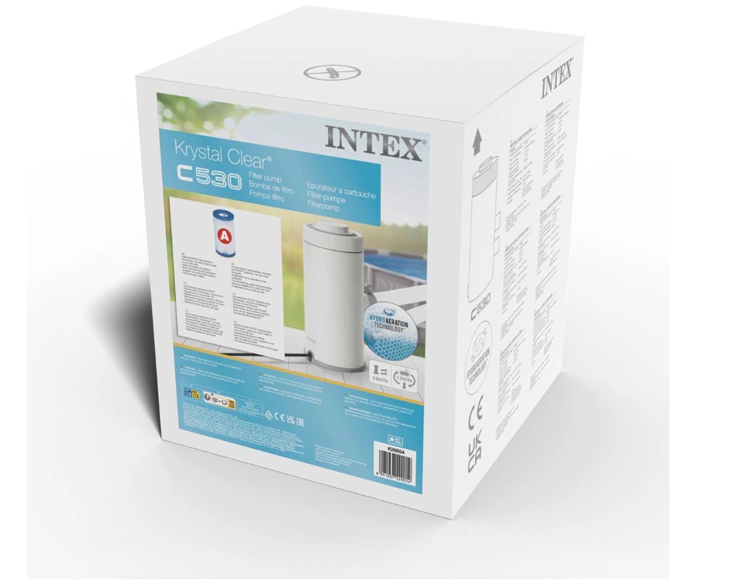 4 INTEX Cartridge Filter Pump Pool Filter Pump 530Gph Type A Up To 3800 Gal - Grey, 4 of 9