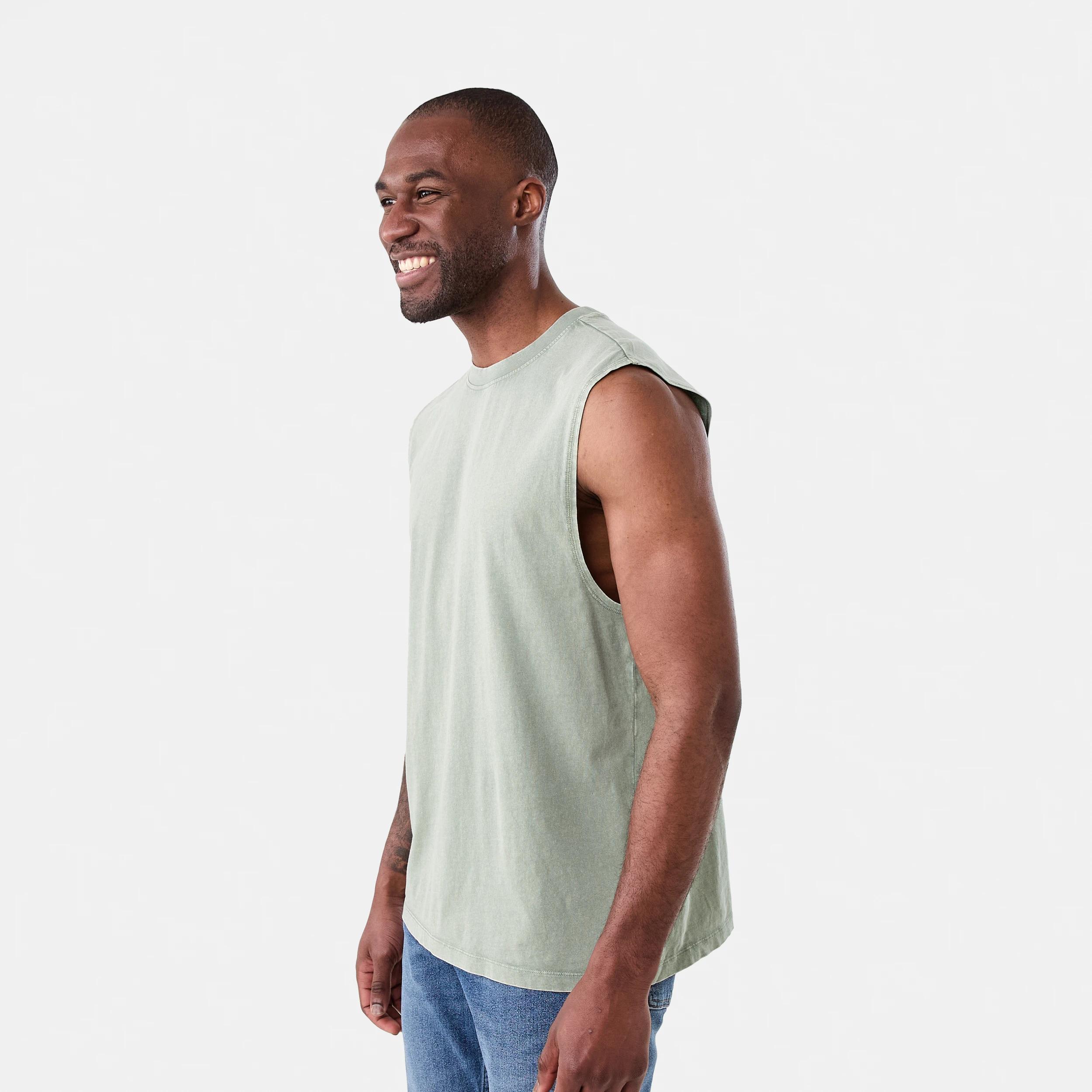 2 Oversized Washed Muscle LILY PAD, 2 of 5
