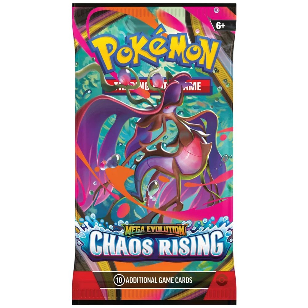 1 Pokmon TCG Mega Evolutions 4 Chaos Rising Booster Pack, 1 of 6