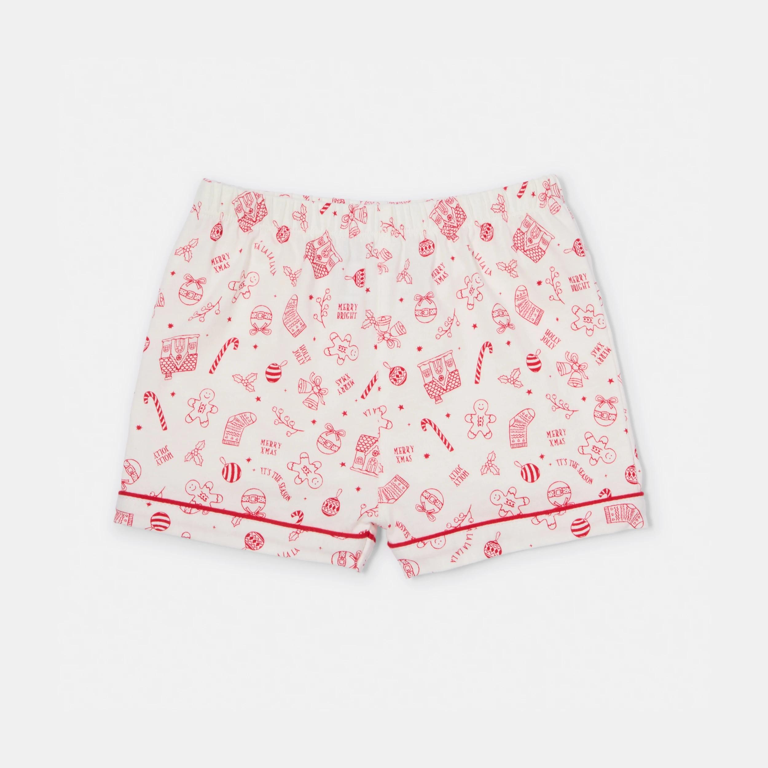 4 Christmas All Over Print Pyjama Set CHALK MERRY XMAS, 4 of 7