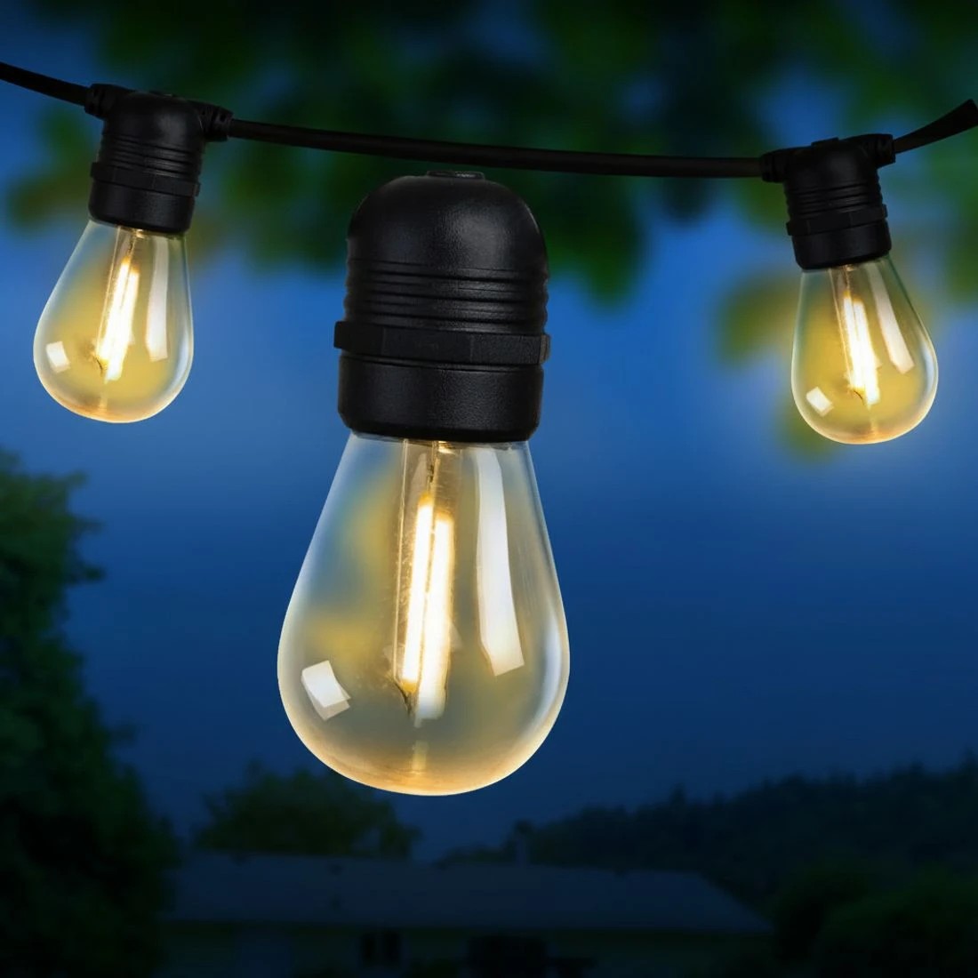 5 86m LED Festoon String Lights Christmas Decorations Wedding Party Outdoor - Black, 5 of 5
