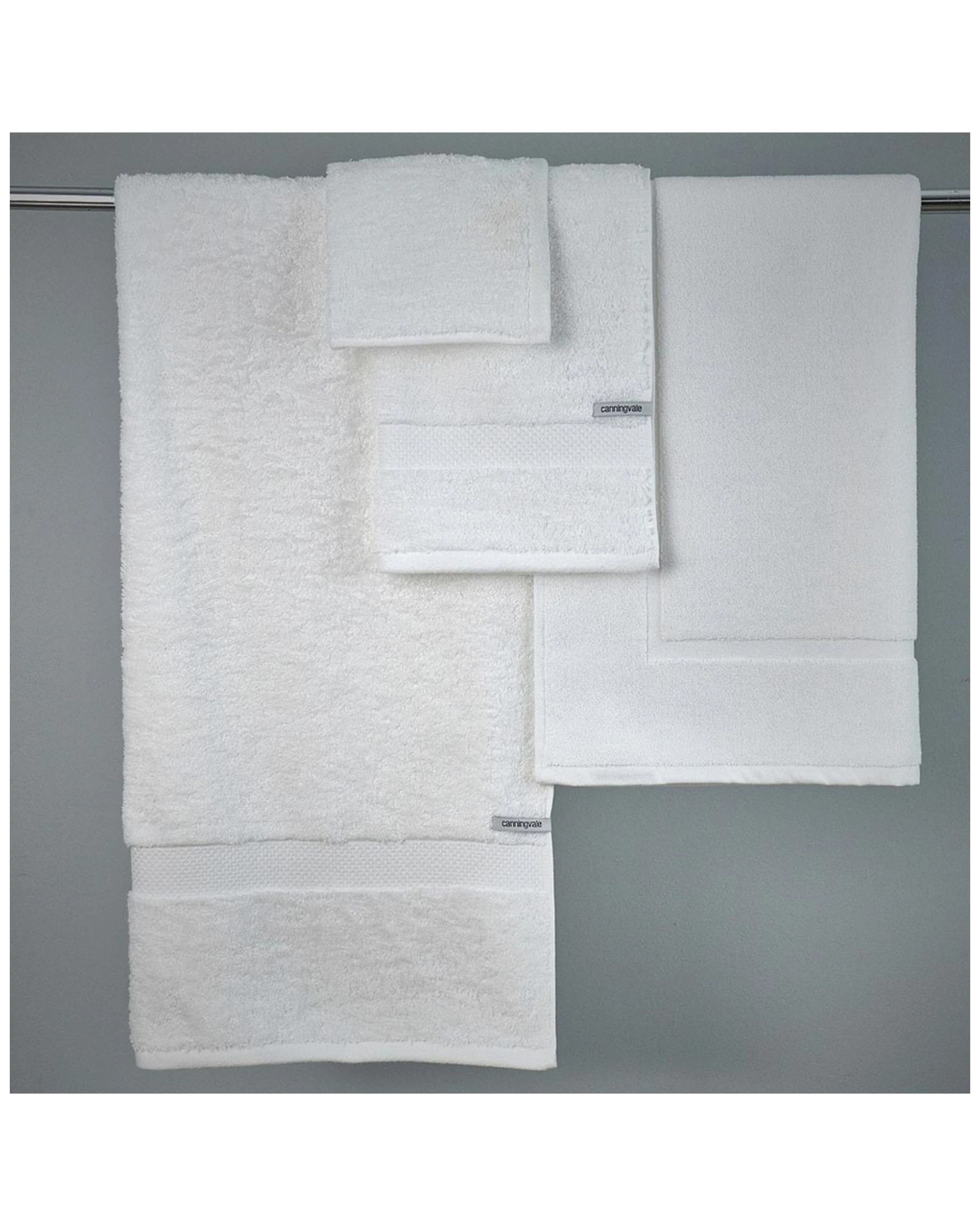 3 Canningvale 8pc Royal Splendour Home Decor Bathroom Bath Towel Set
 - White, 3 of 4