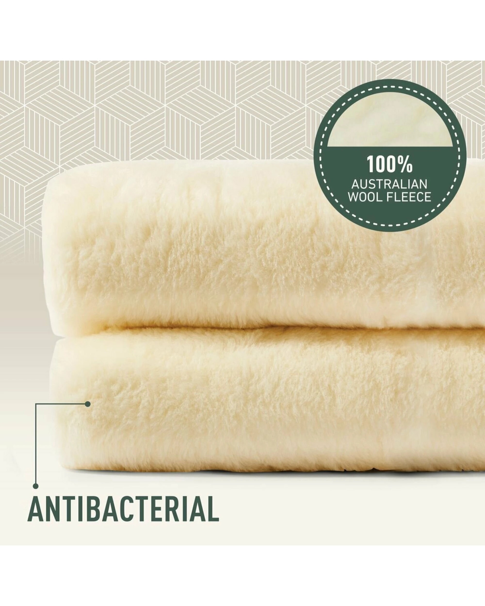 4 Sunbeam Sleep Perfect Wool Fleece Anti-Bacterial Electric Blanket - Queen, 4 of 5